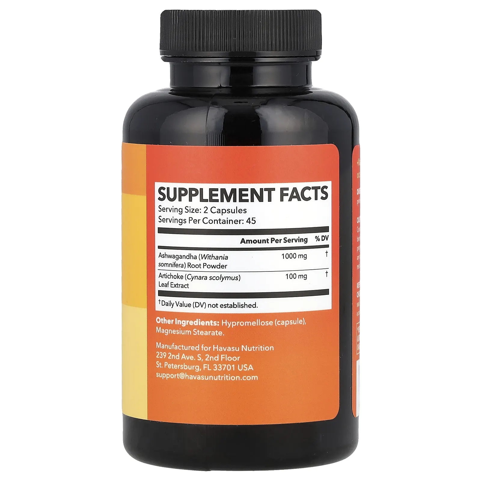 Havasu Nutrition, Ашваганда, Премиум-реакция на стресс, 90 капсул