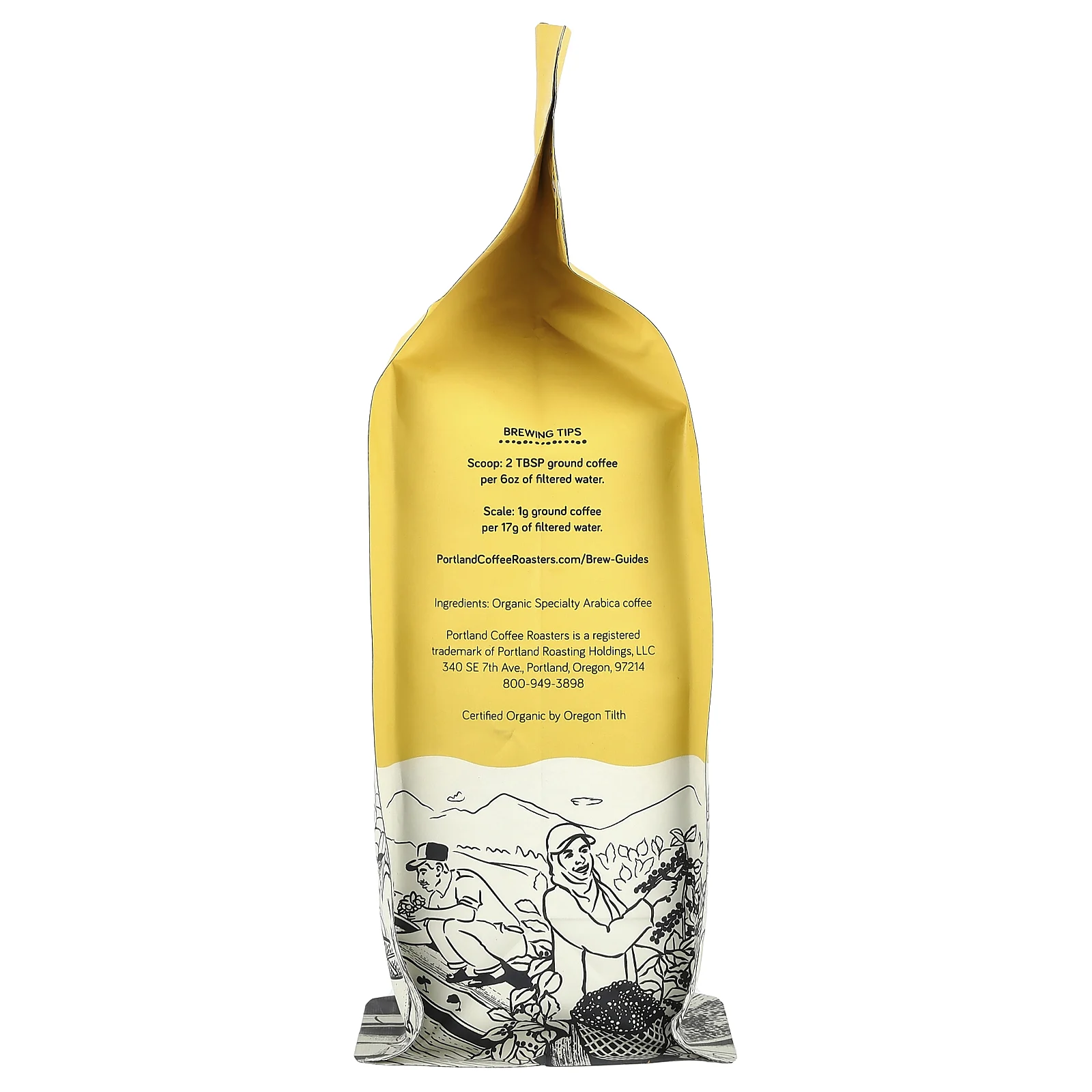 Portland Coffee Roasters, Органический кофе, цельные зерна, легкая обжарка, песня Танагера, 340 г (12 унций)