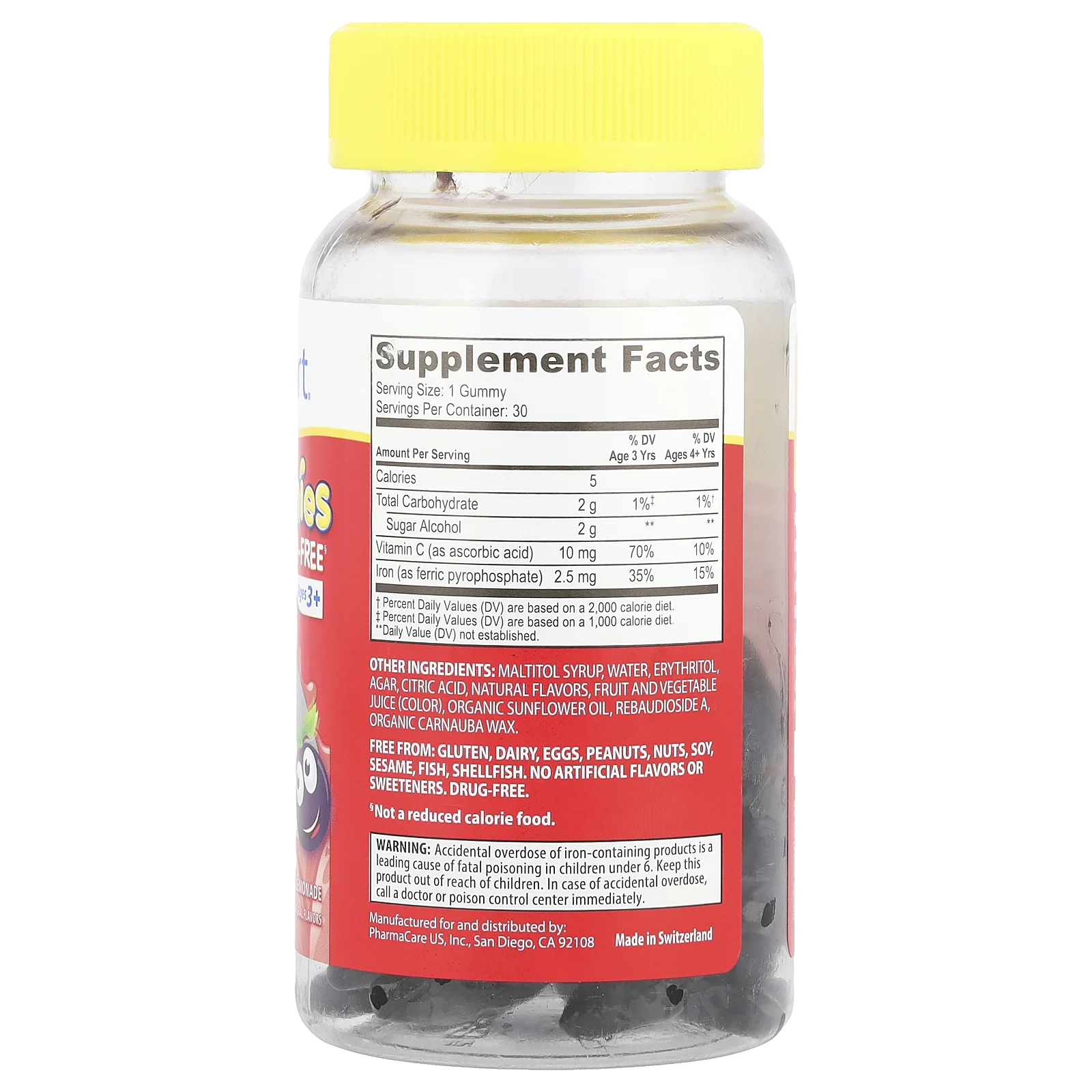 Kids Smart® VITA Gummies®, Kids Smart® VITA Gummies®, железо и витамин C, для детей от 3 лет, ежевичный лимонад, 30 жевательных таблеток