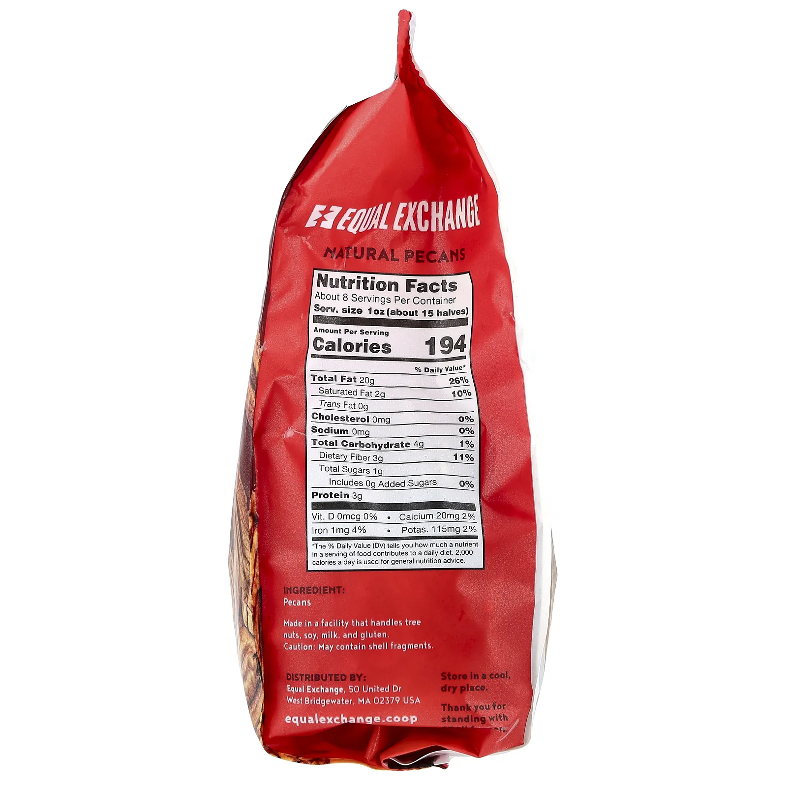 Equal Exchange, натуральный пекан, 237 г (8 унций)