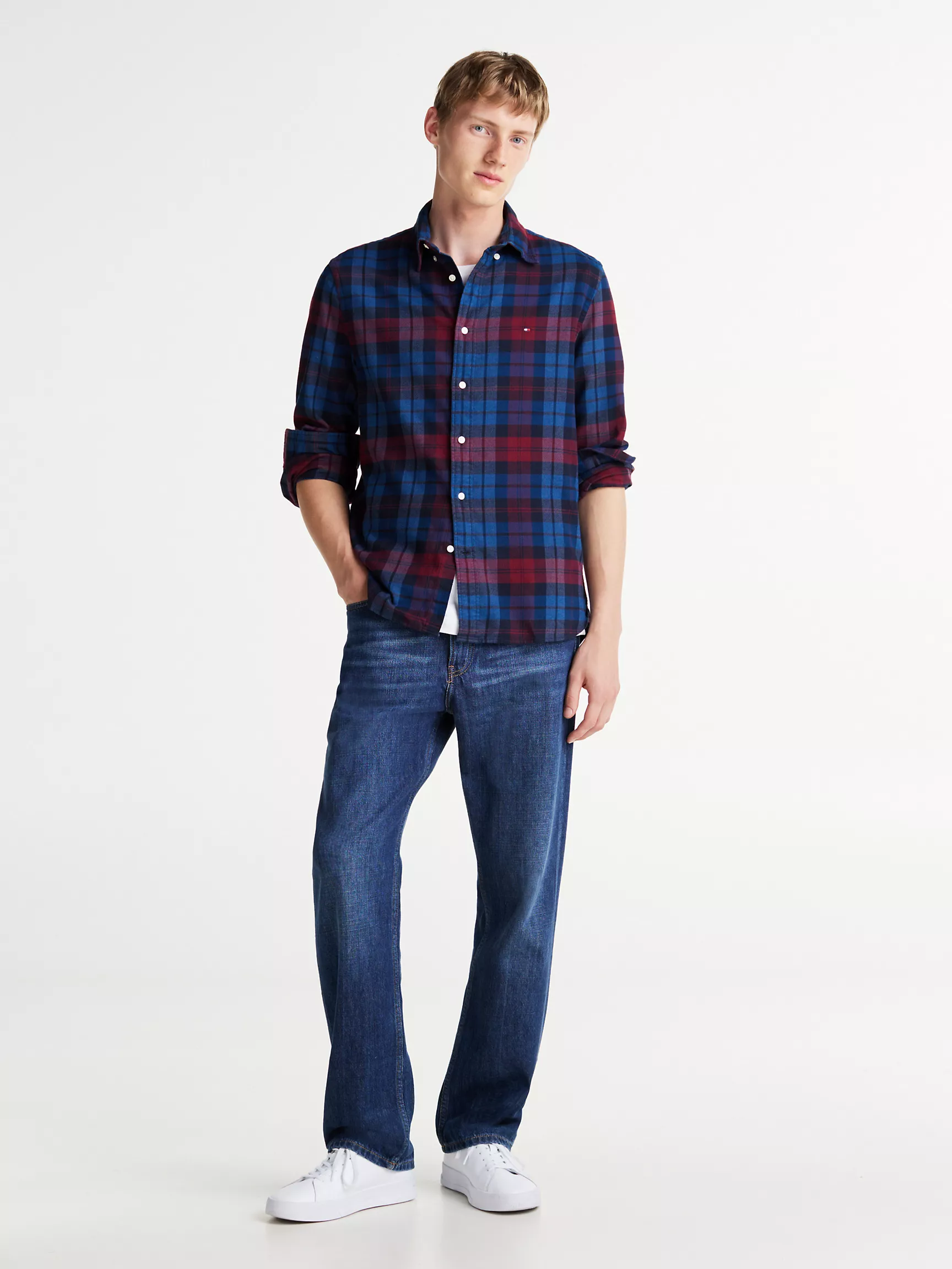 Мужская рубашка Tommy Hilfiger, Рубашка стандартного кроя в тартан Black Watch