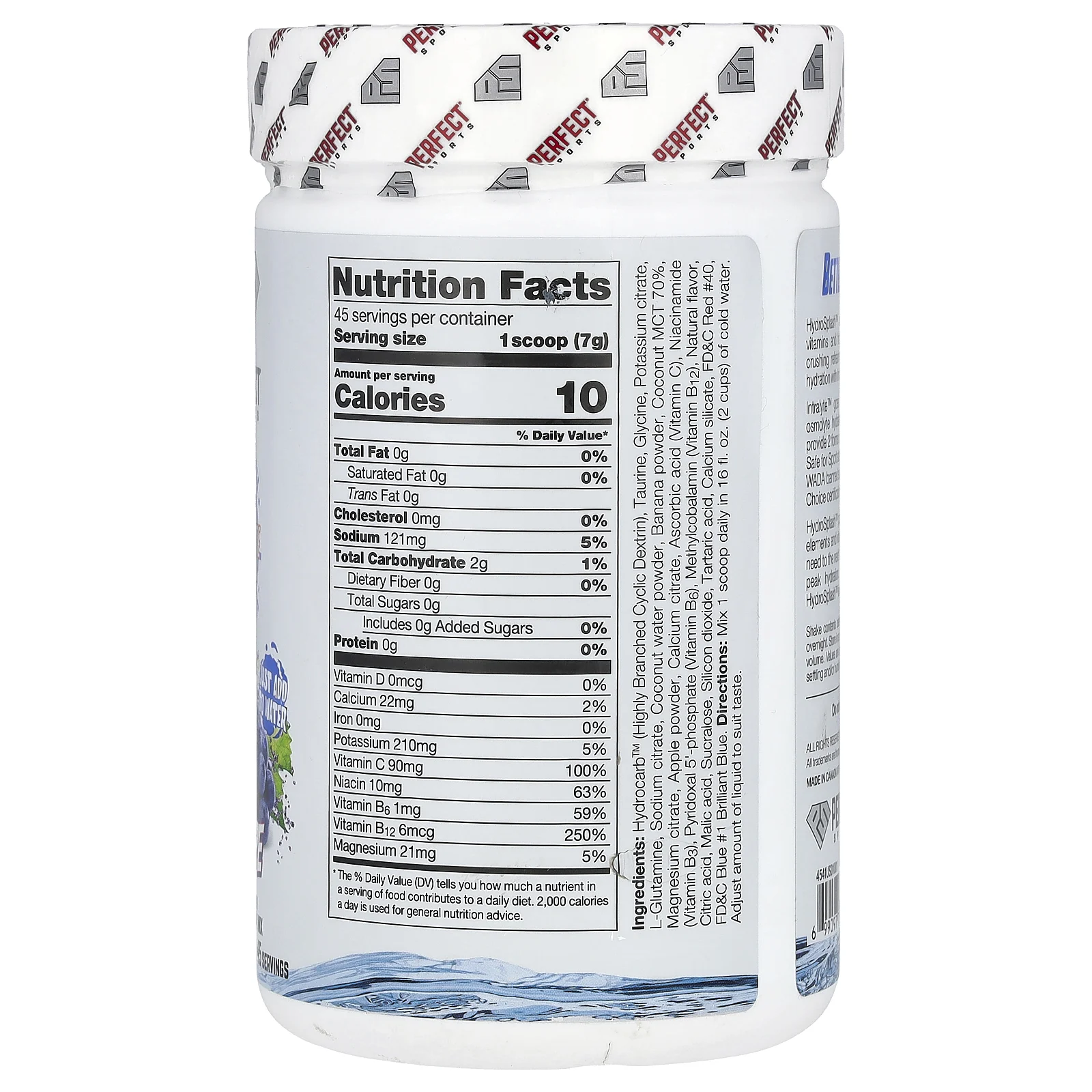 PERFECT Sports, Hydro Splash, двойное увлажнение, со вкусом винограда, 317 г (11,2 унции)