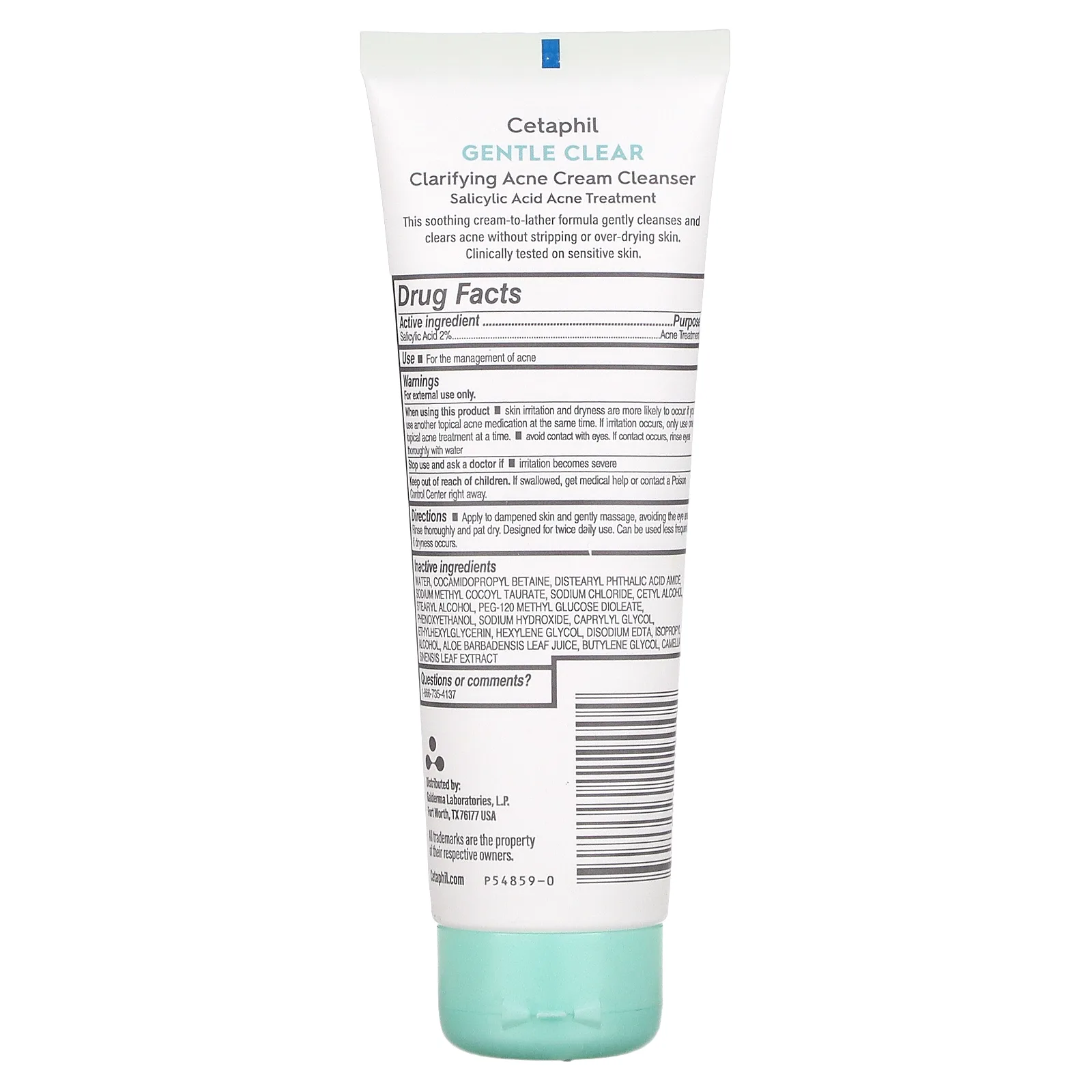 Cetaphil, Gentle Clear, очищающий крем от акне, 124 мл (4,2 жидк. Унции)