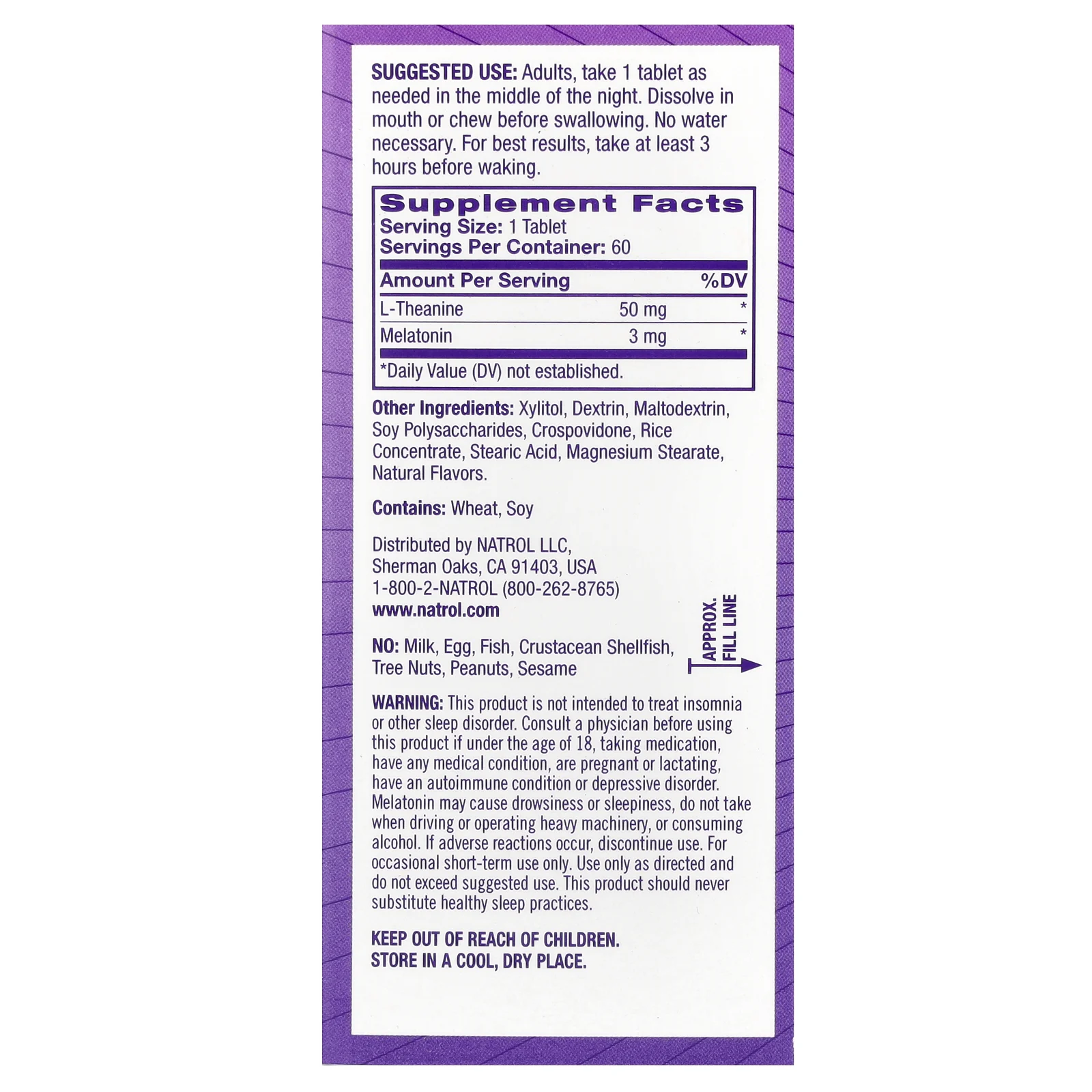 Natrol, 3 A.M. Мелатонин, для сна, лаванда и ваниль, 60 таблеток