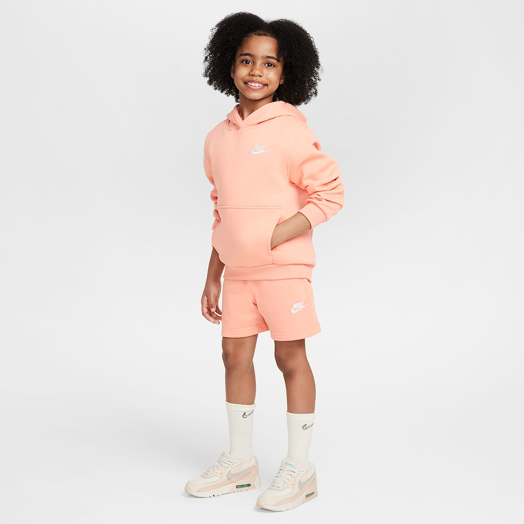 Nike Sportswear Club Fleece Big Kids' (Girls') 5" French Terry Shorts