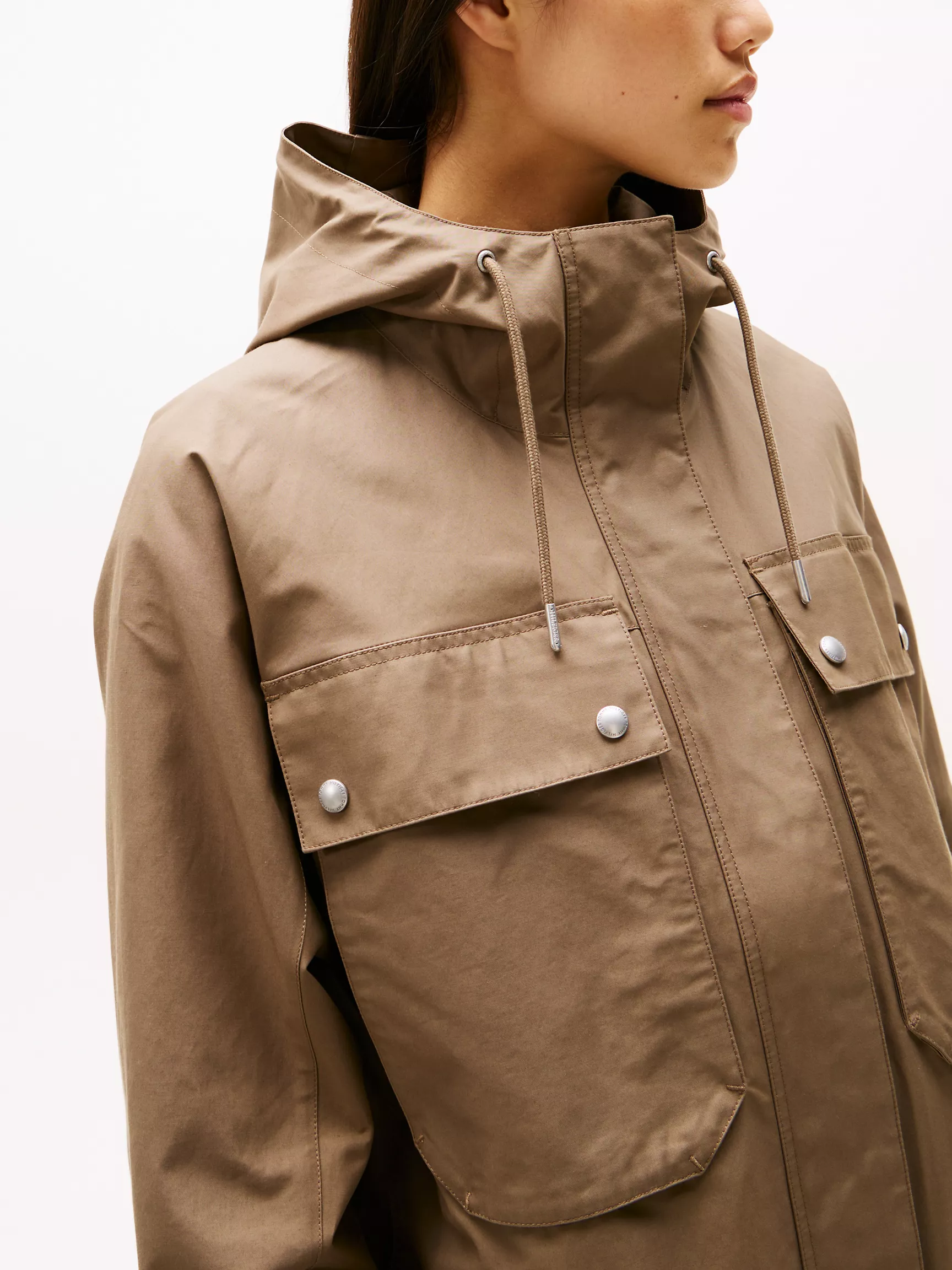 Женская парка Tommy Hilfiger, Короткая парка с капюшоном