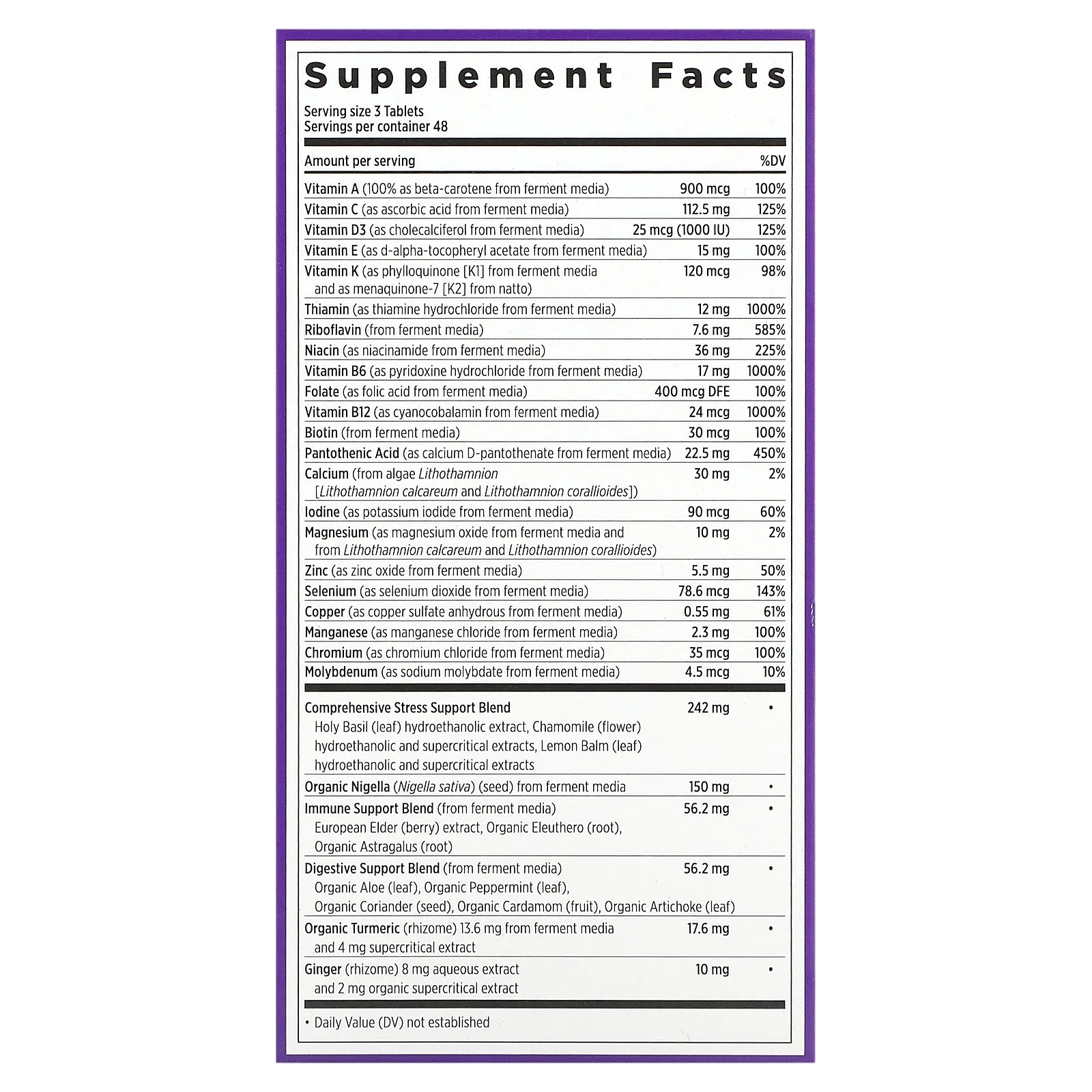 New Chapter, Perfect Calm, мультивитаминный комплекс, для снятия стресса 144 вегетарианских таблетки