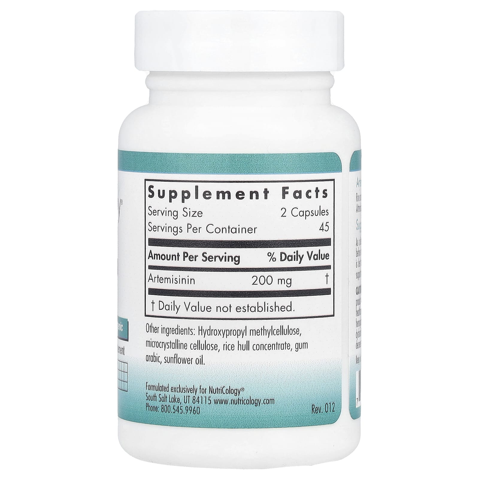 Nutricology, артемизинин, 90 вегетарианских капсул