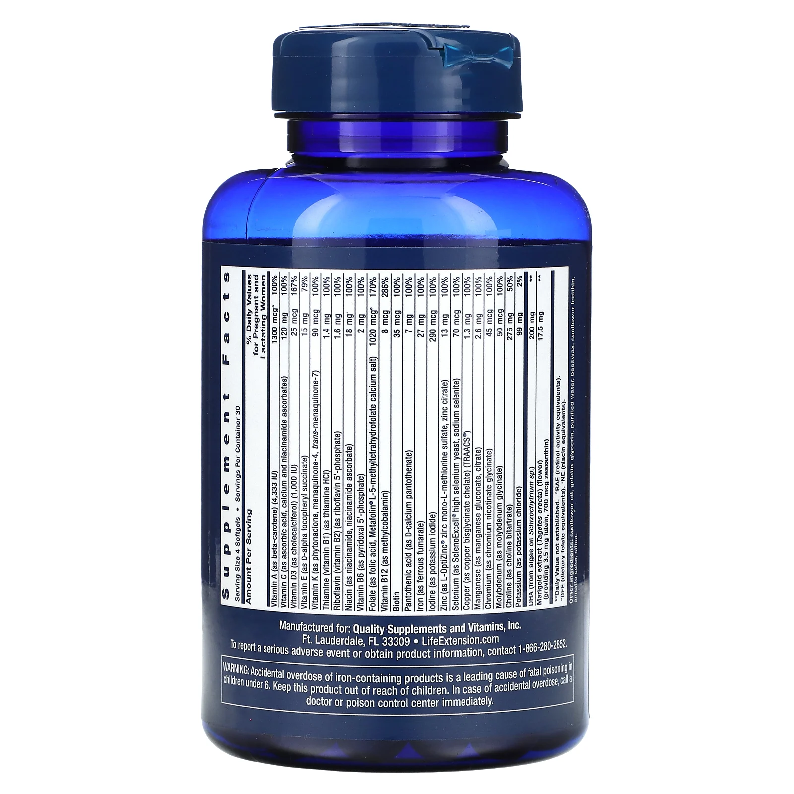 Life Extension, Prenatal Advantage, 120 легко проглатываемых капсул