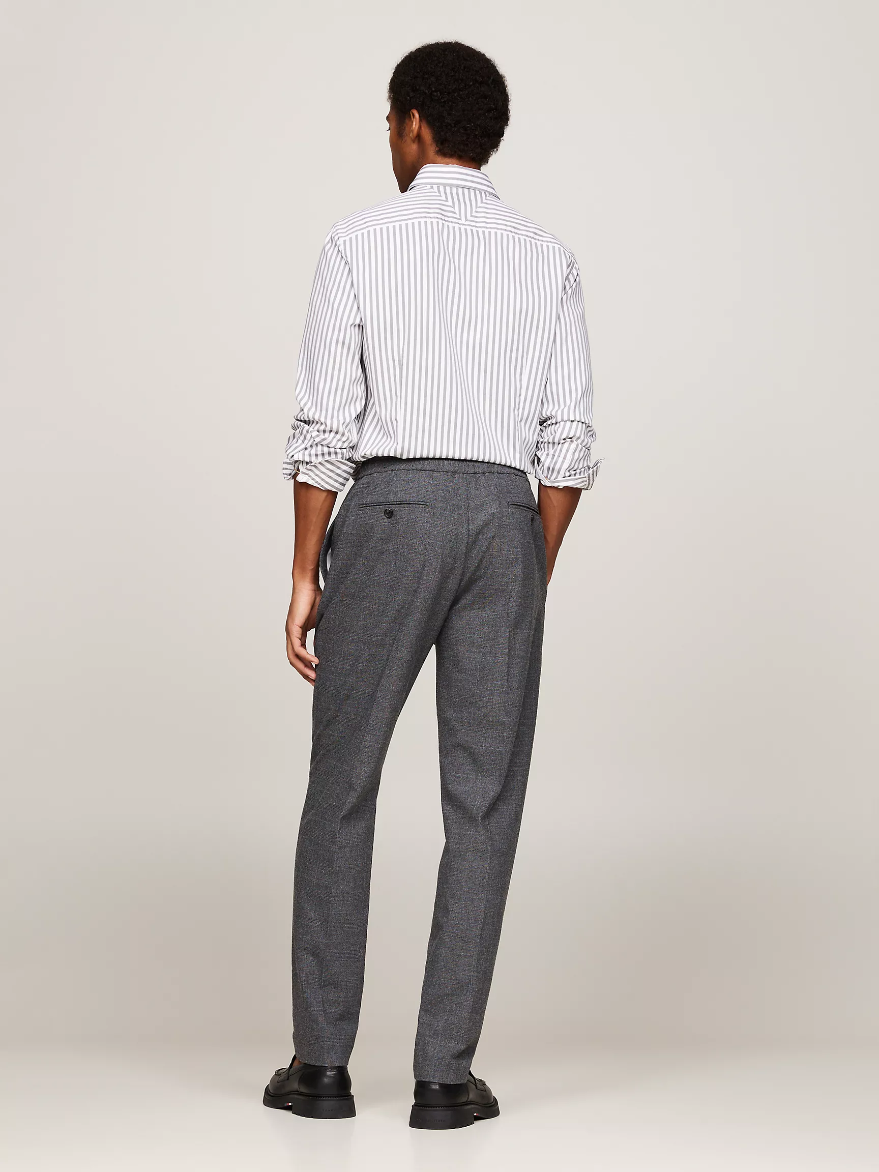 Мужские брюки Tommy Hilfiger, Свободные зауженные брюки в клетку для путешествий