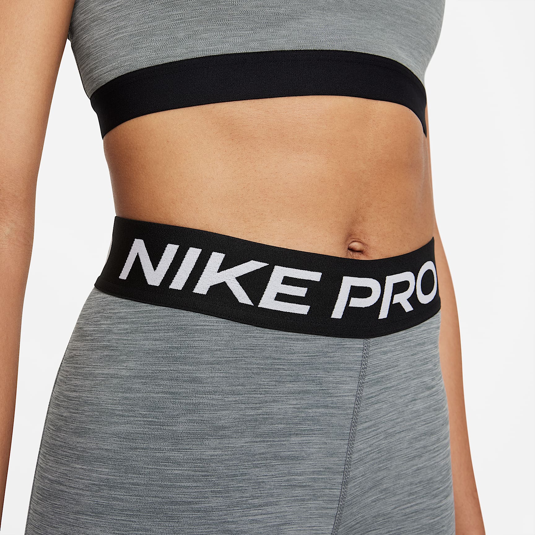 Nike Pro Women's Mid-Rise Crop Mesh-Panel Leggings
