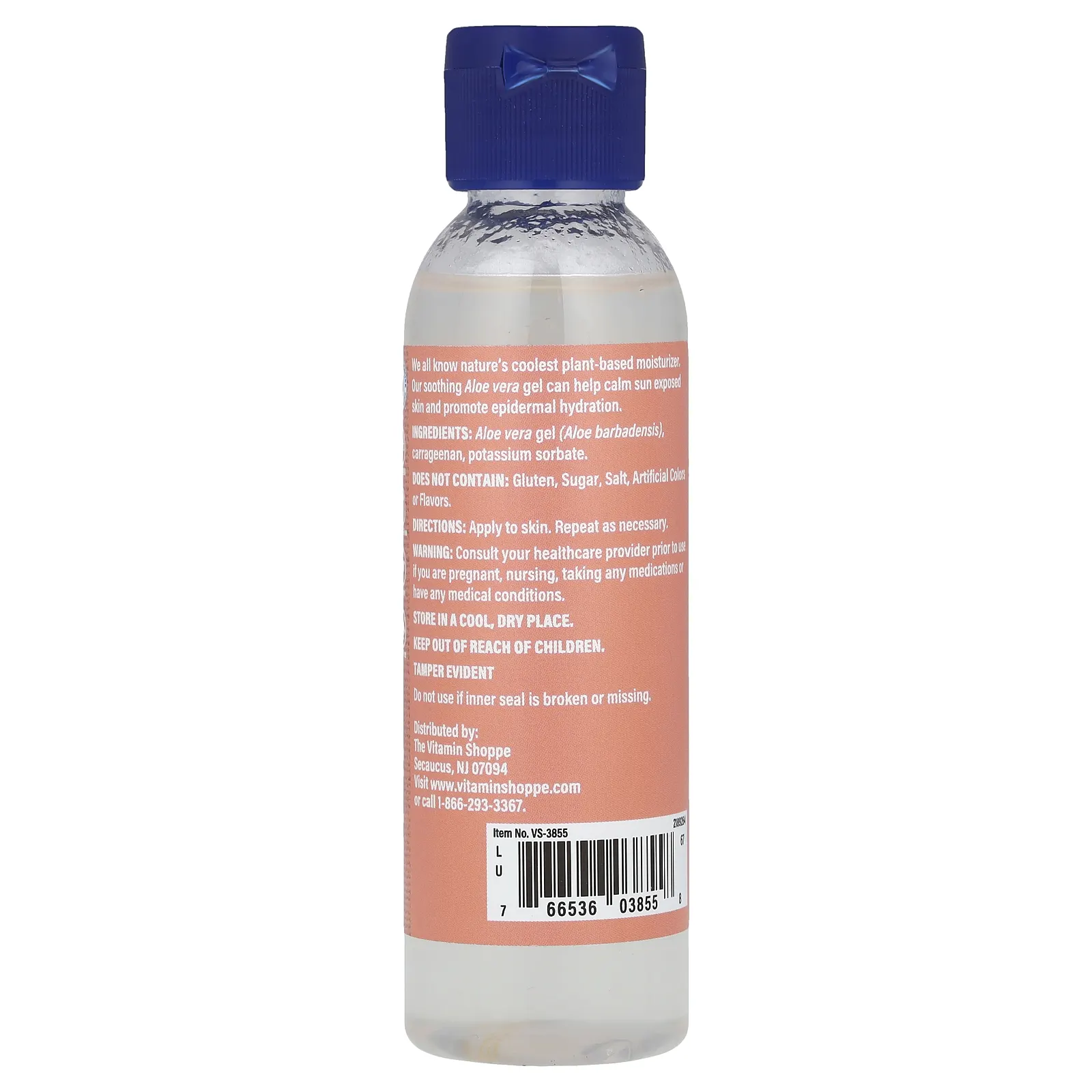The Vitamin Shoppe, Гель алоэ вера, 118,3 мл (4 жидк. унц.)