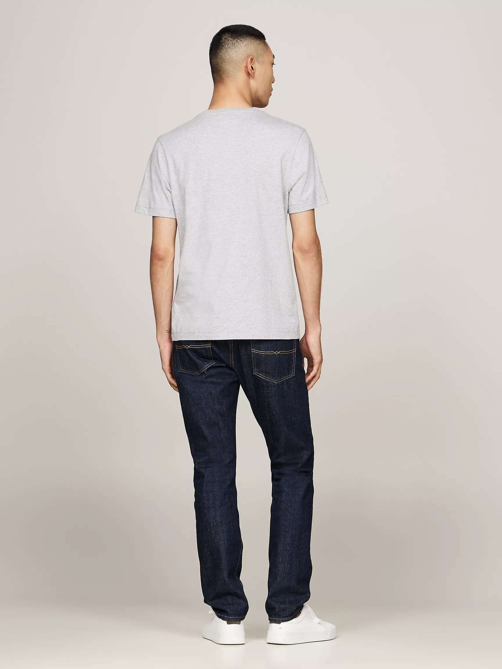 Мужская футболка Tommy Hilfiger, Меланжевая хлопковая футболка с карманом