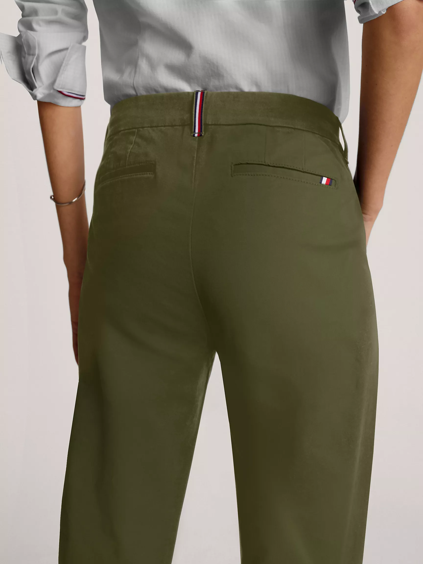 Женские брюки Tommy Hilfiger, Однотонные приталенные брюки чинос