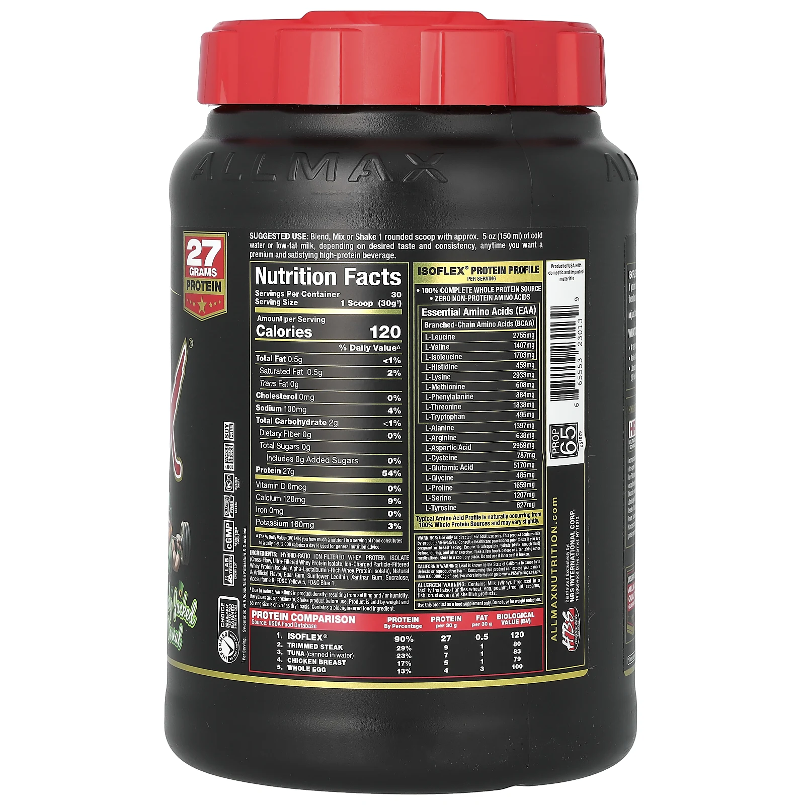 ALLMAX, Isoflex, чистый изолят сывороточного протеина, со вкусом хлопьев, 907 г (2 фунта)