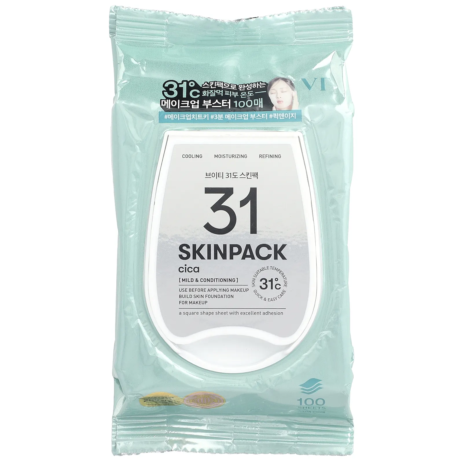 VT Cosmetics, 31 Skin Pack, центелла, 100 шт.