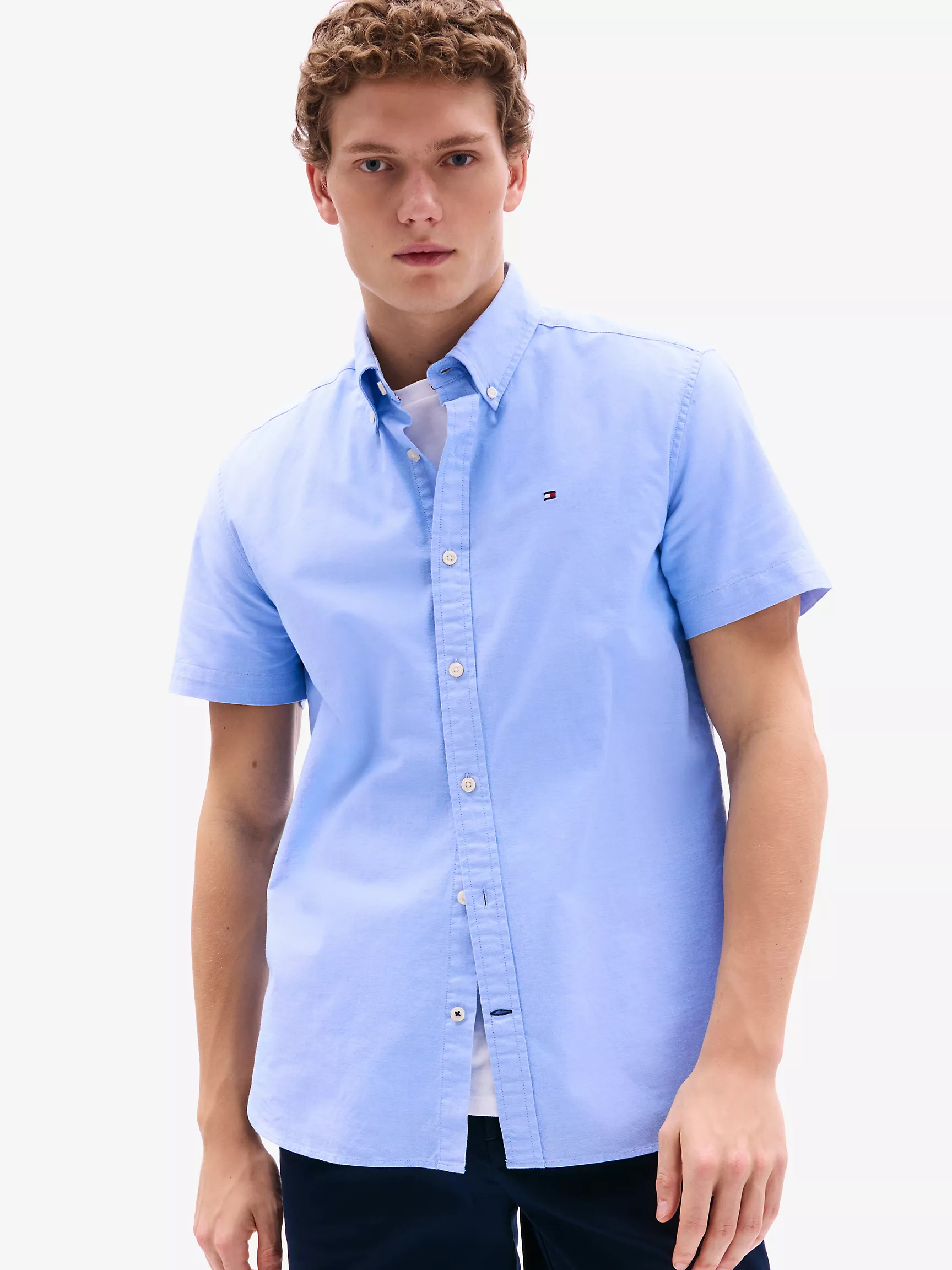 Мужская рубашка Tommy Hilfiger, Эластичная рубашка из оксфорда стандартного кроя