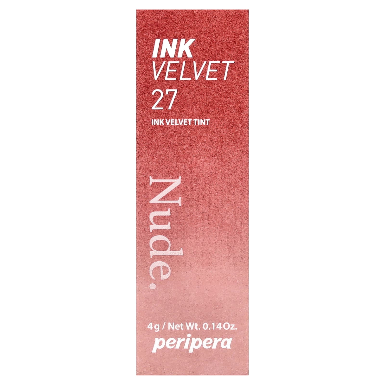 Peripera, Ink Velvet, тинт для губ, оттенок 27 клубничный нюдовый, 4 г (0,14 унции)