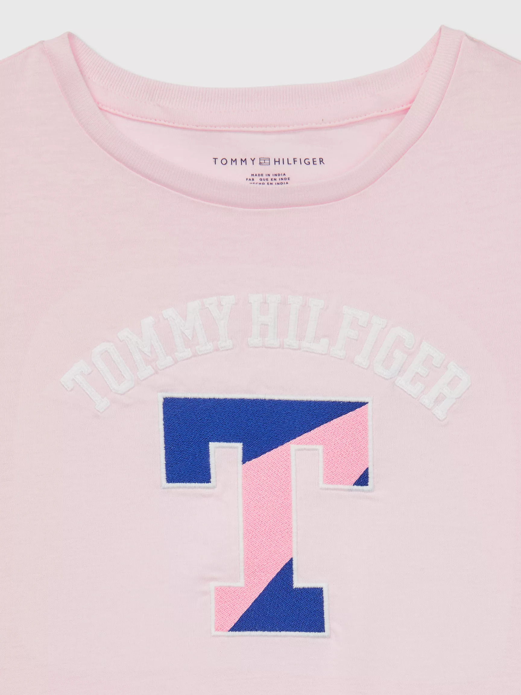 Футболка для девочек Tommy Hilfiger, Детская футболка с университетским логотипом