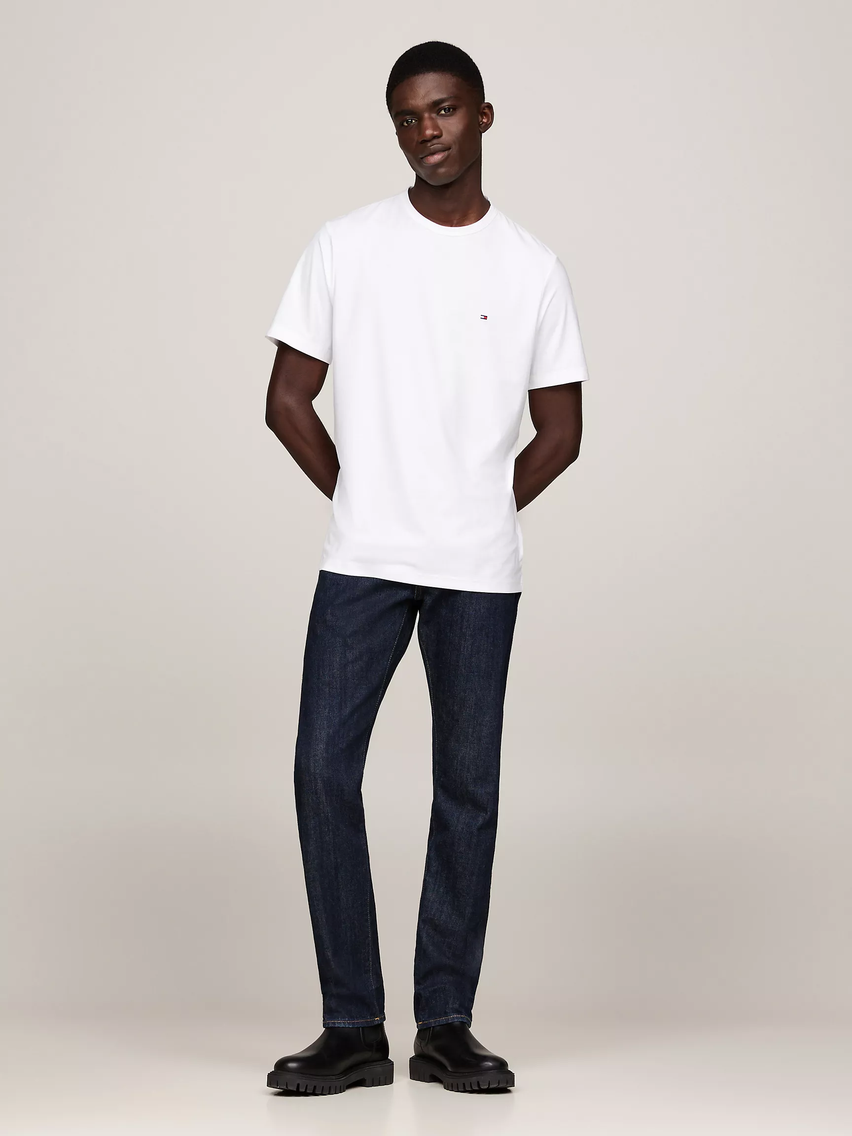 Мужская футболка Tommy Hilfiger, Однотонная технологичная футболка