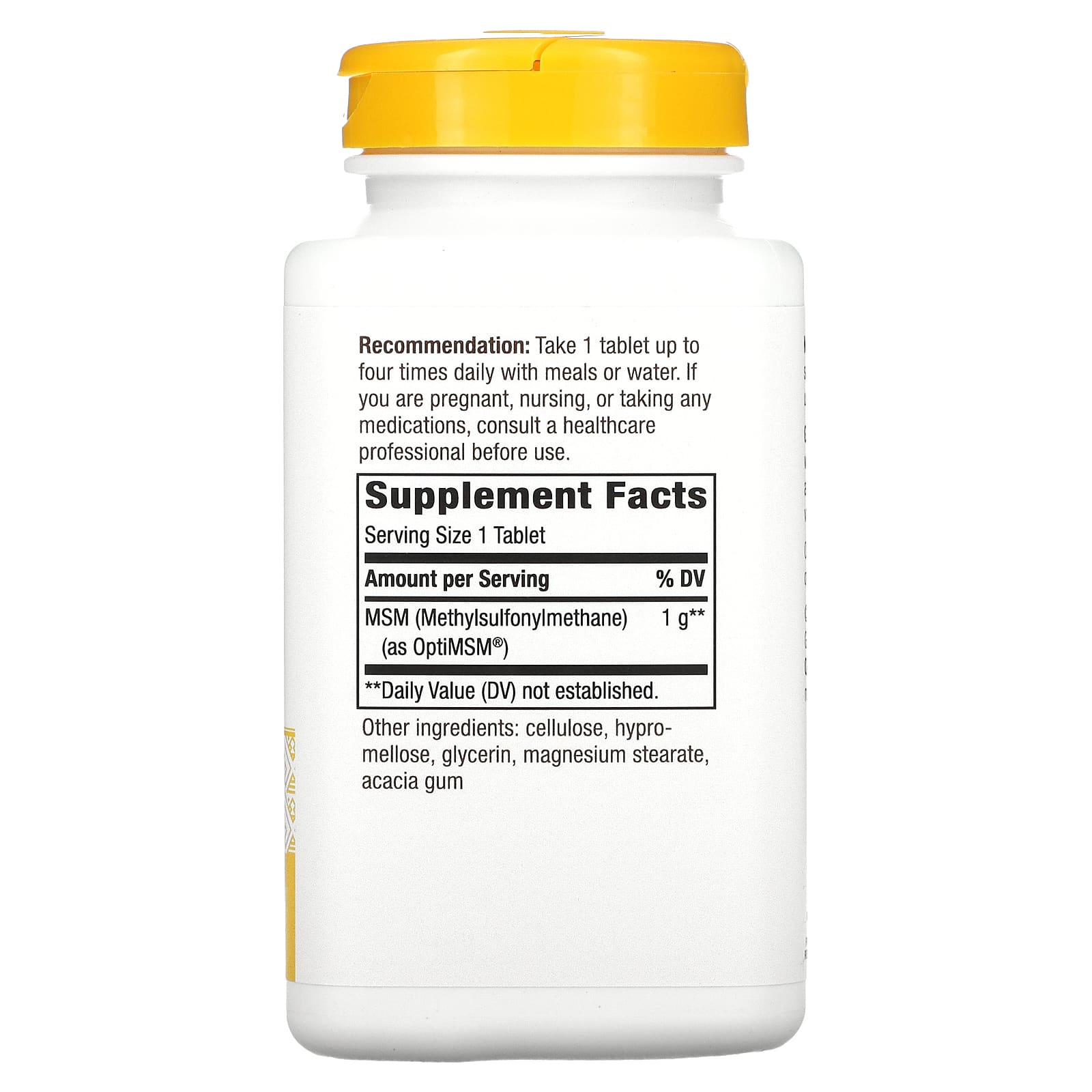 Nature's Way, МСМ, Pure OptiMSM, 1000 мг, 200 таблеток