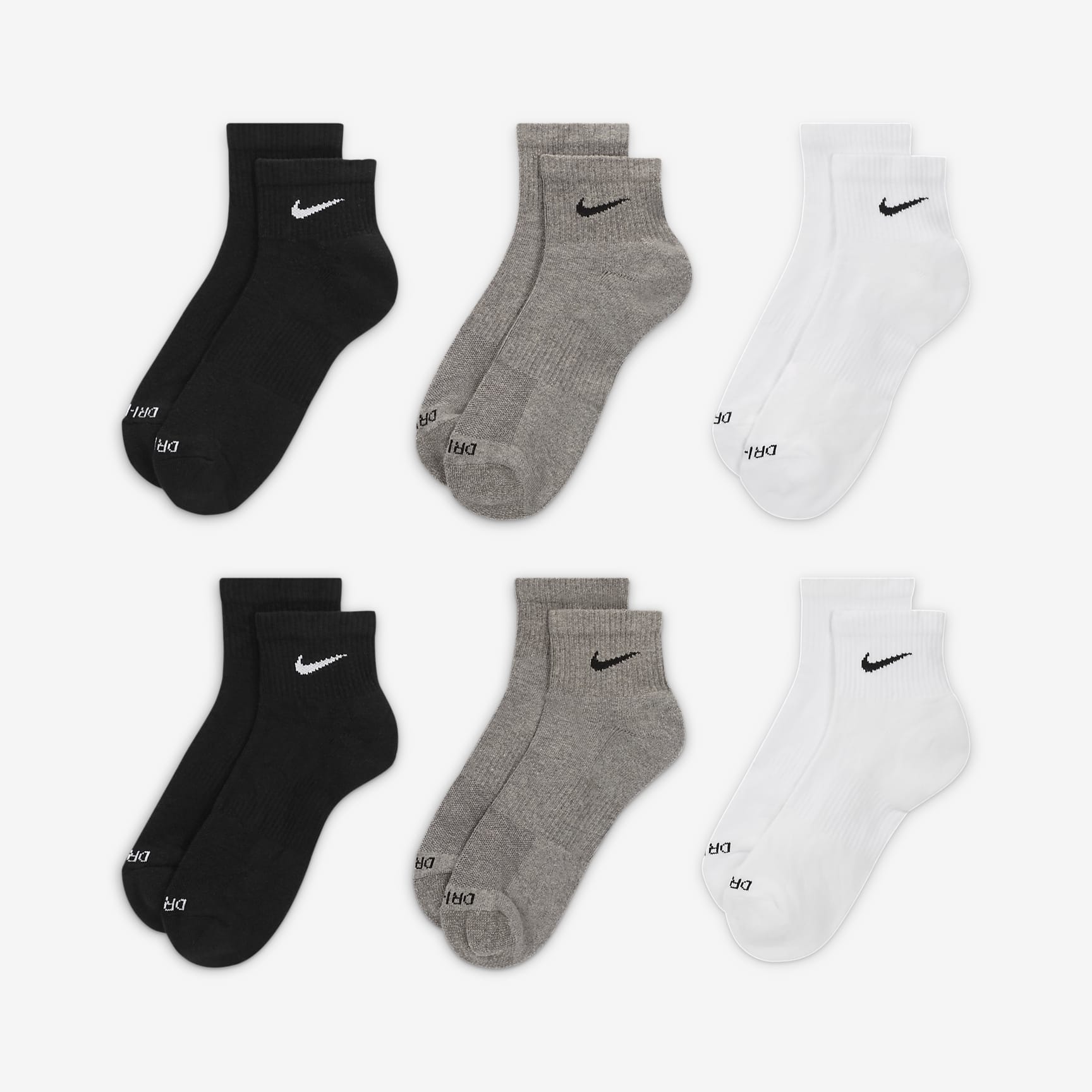 Nike Everyday Plus Cushioned Training Ankle Socks (6 Pairs)