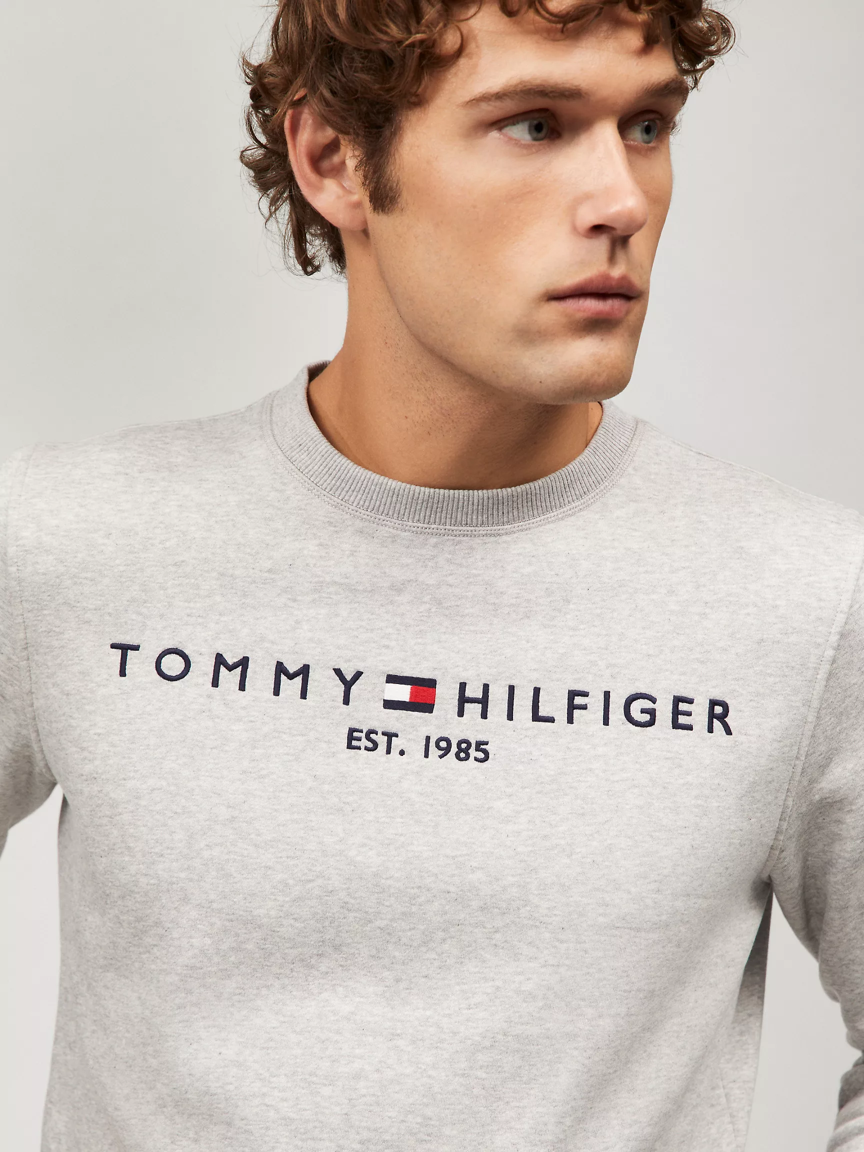 Мужская толстовка Tommy Hilfiger, Свитшот с вышитым логотипом Tommy