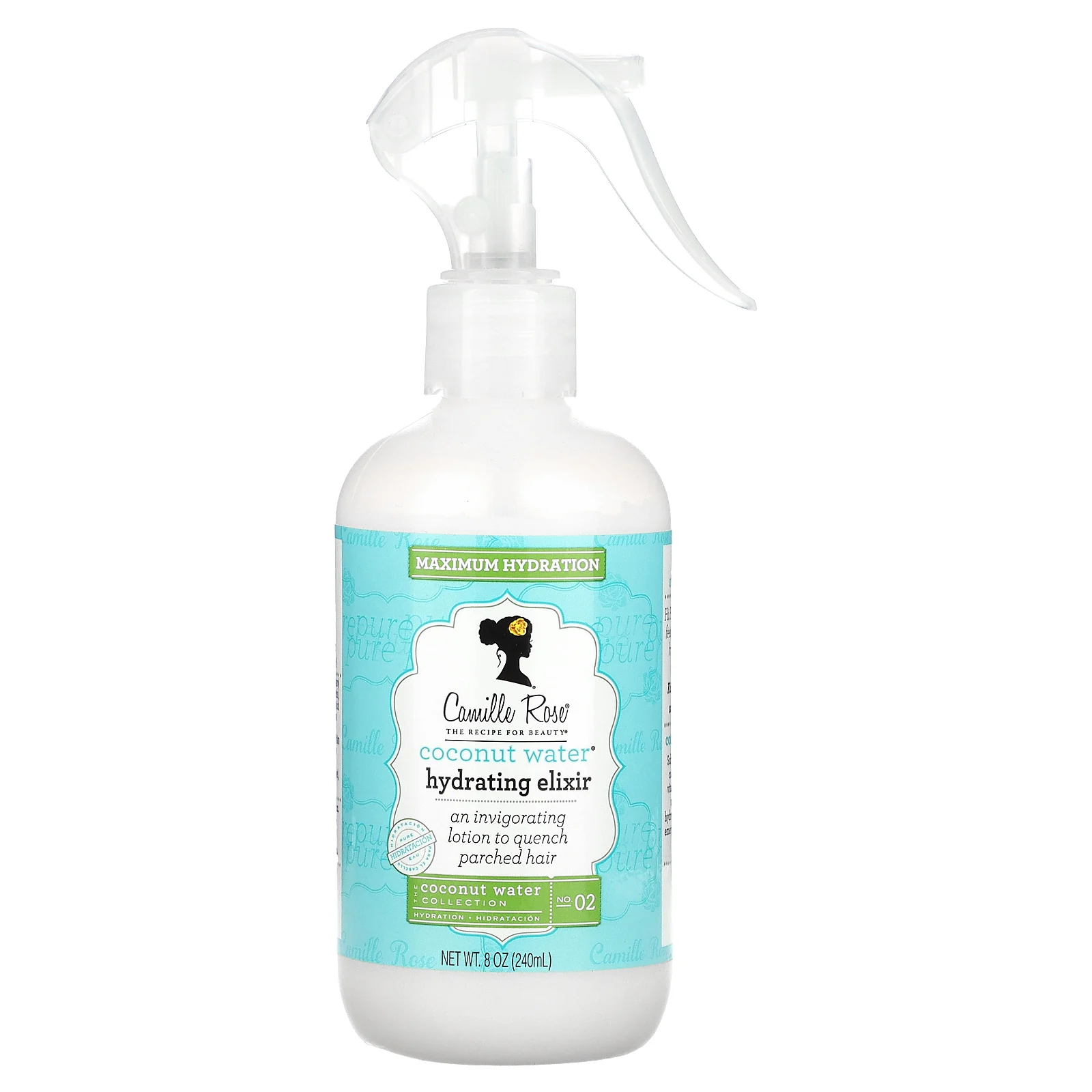 Camille Rose, кокосовая вода, увлажняющий эликсир, 240 мл (8 унций)