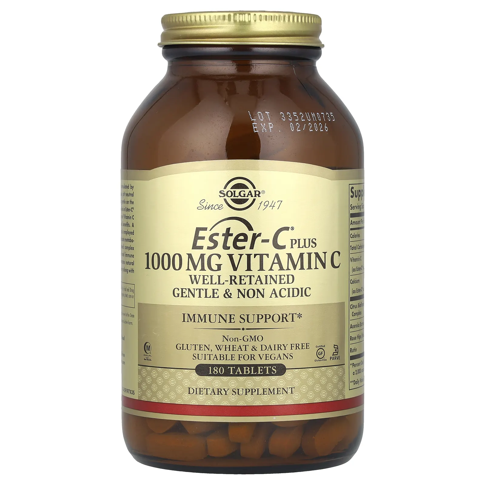 Solgar, Ester-C Plus, витамин C, 1000 мг, 180 таблеток