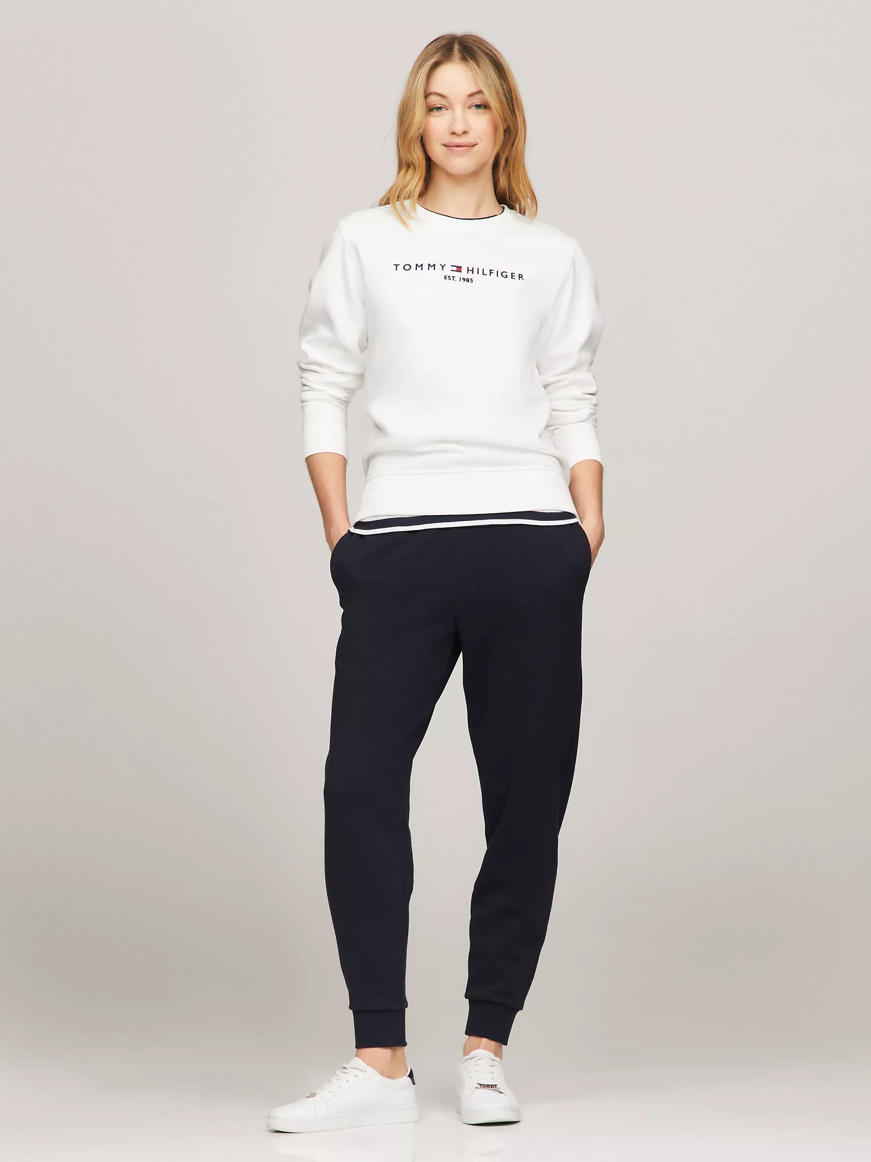 Женская толстовка Tommy Hilfiger, Свитшот с вышитым логотипом Tommy