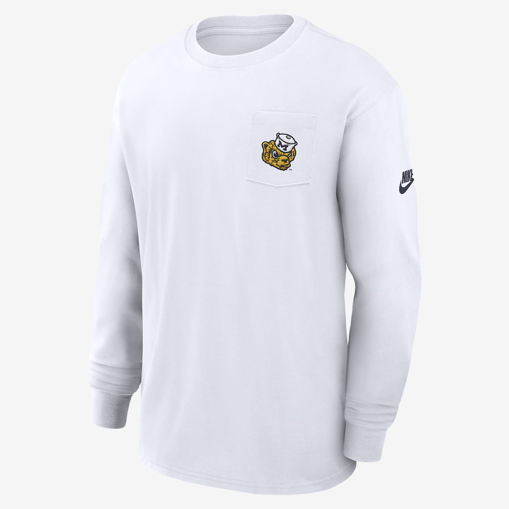 Michigan Wolverines Legacy Max90 Pocket Men's Nike College Long-Sleeve T-Shirt