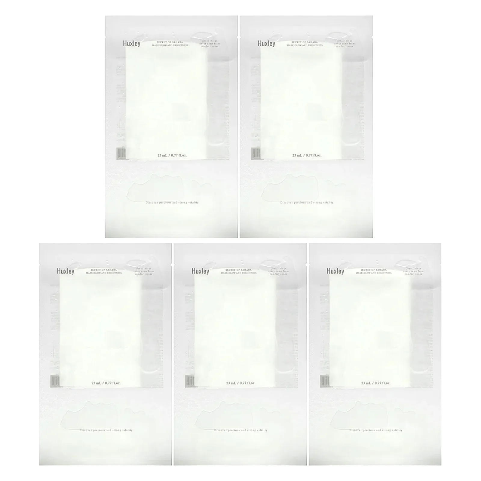 Huxley, Secret of Sahara Beauty Mask, для сияния и яркости, 5 шт., По 23 мл (0,77 жидк. Унции)