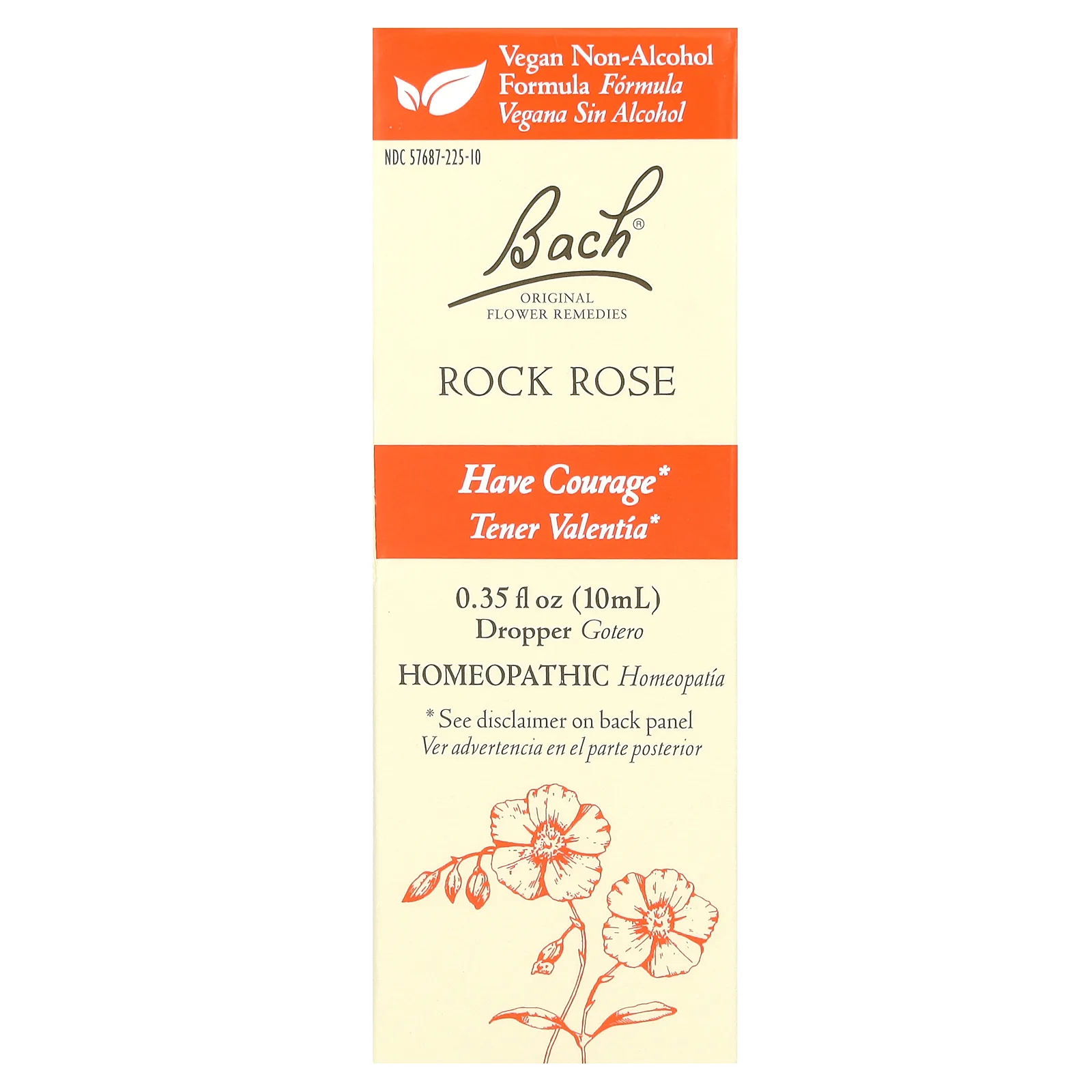 Bach, Original Flower Remedies, каменная роза, 10 мл (0,35 жидк. унции)