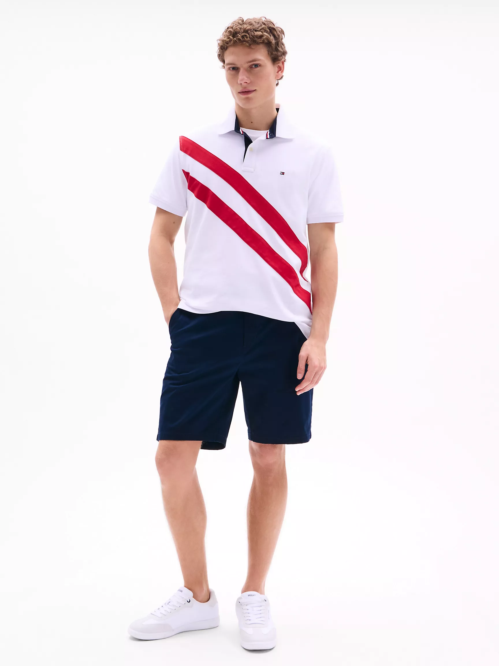 Мужское поло Tommy Hilfiger, Стандартное поло с полосками в стиле Banner