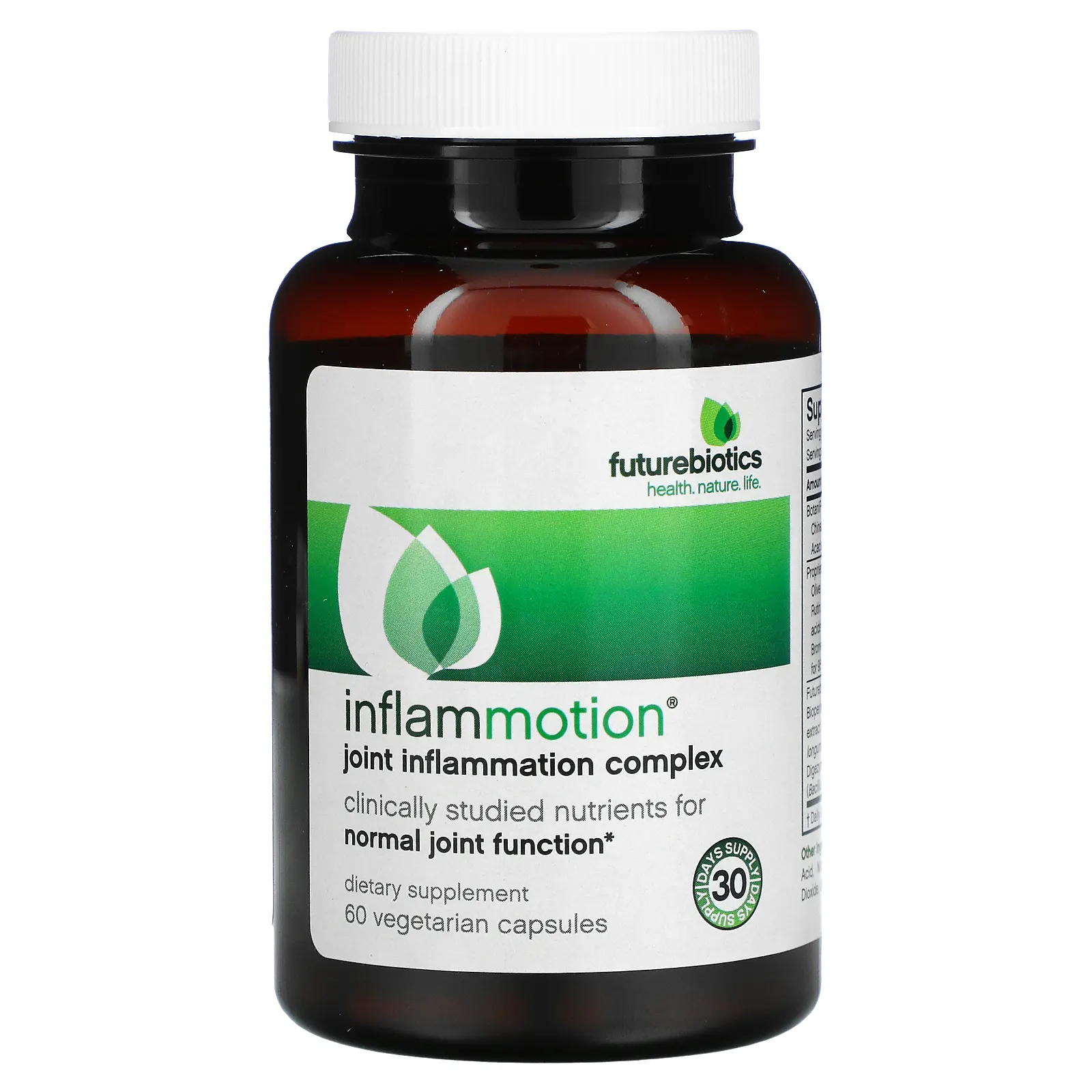 Futurebiotics, InflamMotion, комплекс против воспаления суставов, 60 растительных капсул