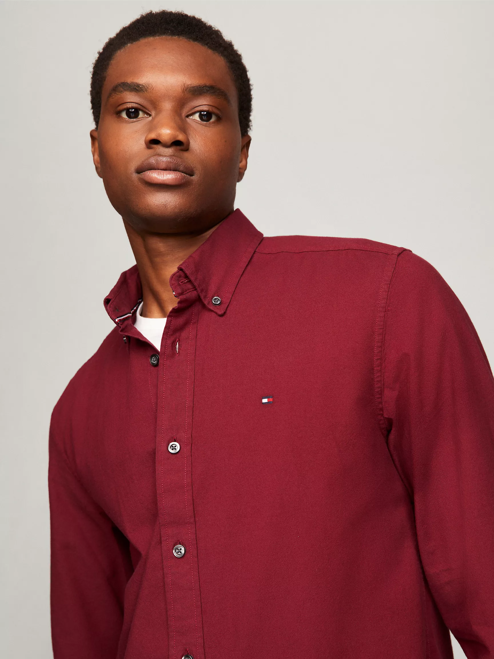 Мужская рубашка Tommy Hilfiger, Эластичная рубашка из оксфорда стандартного кроя