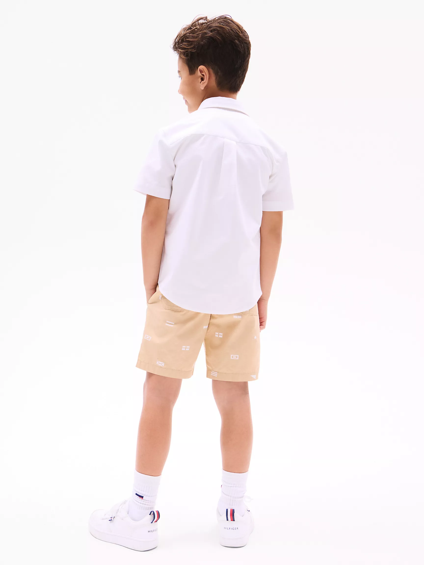 Рубашка для мальчика Tommy Hilfiger, Детская рубашка из эластичного оксфорда с мини-монограммами