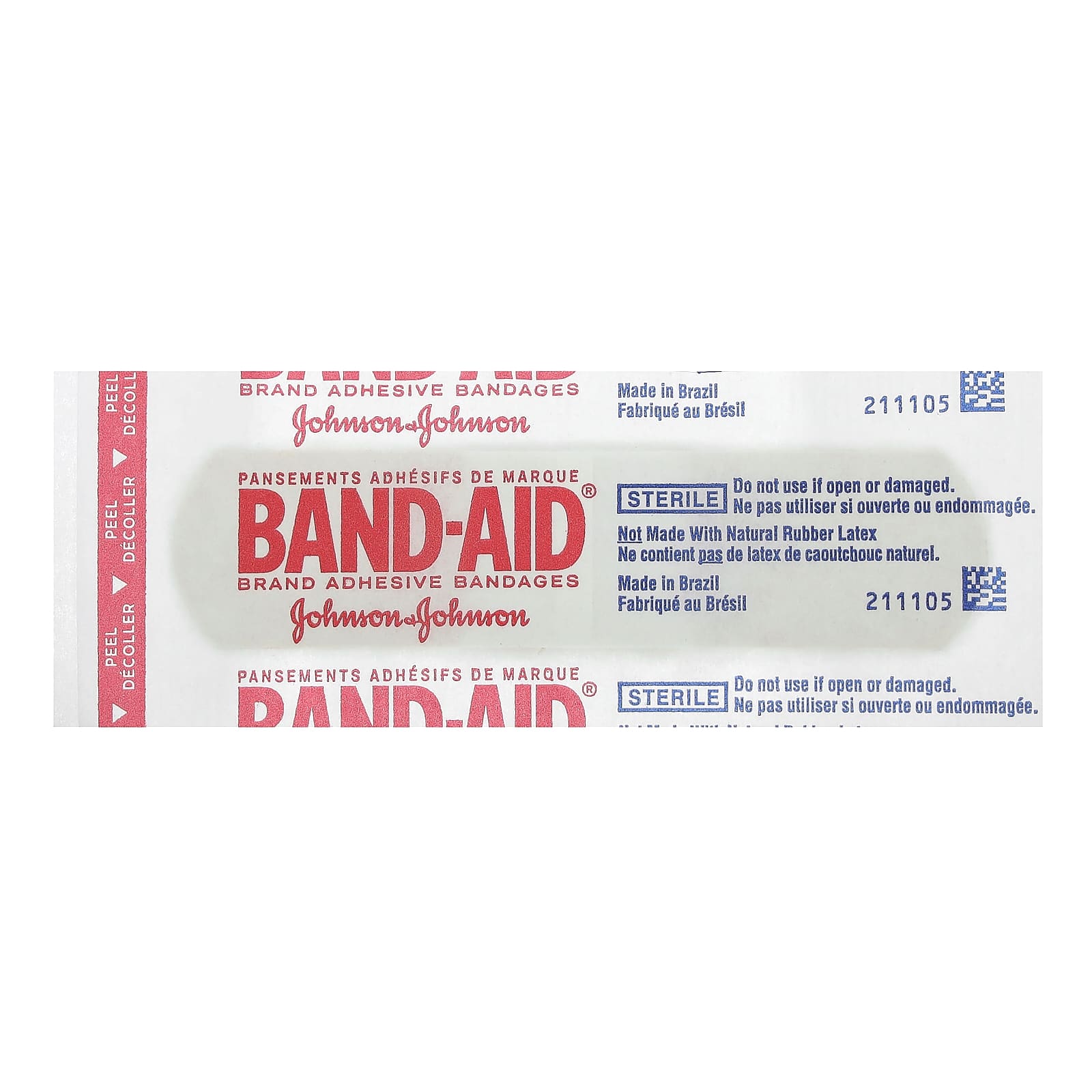 Band Aid, Лейкопластырные повязки, гибкая ткань, 30 повязок
