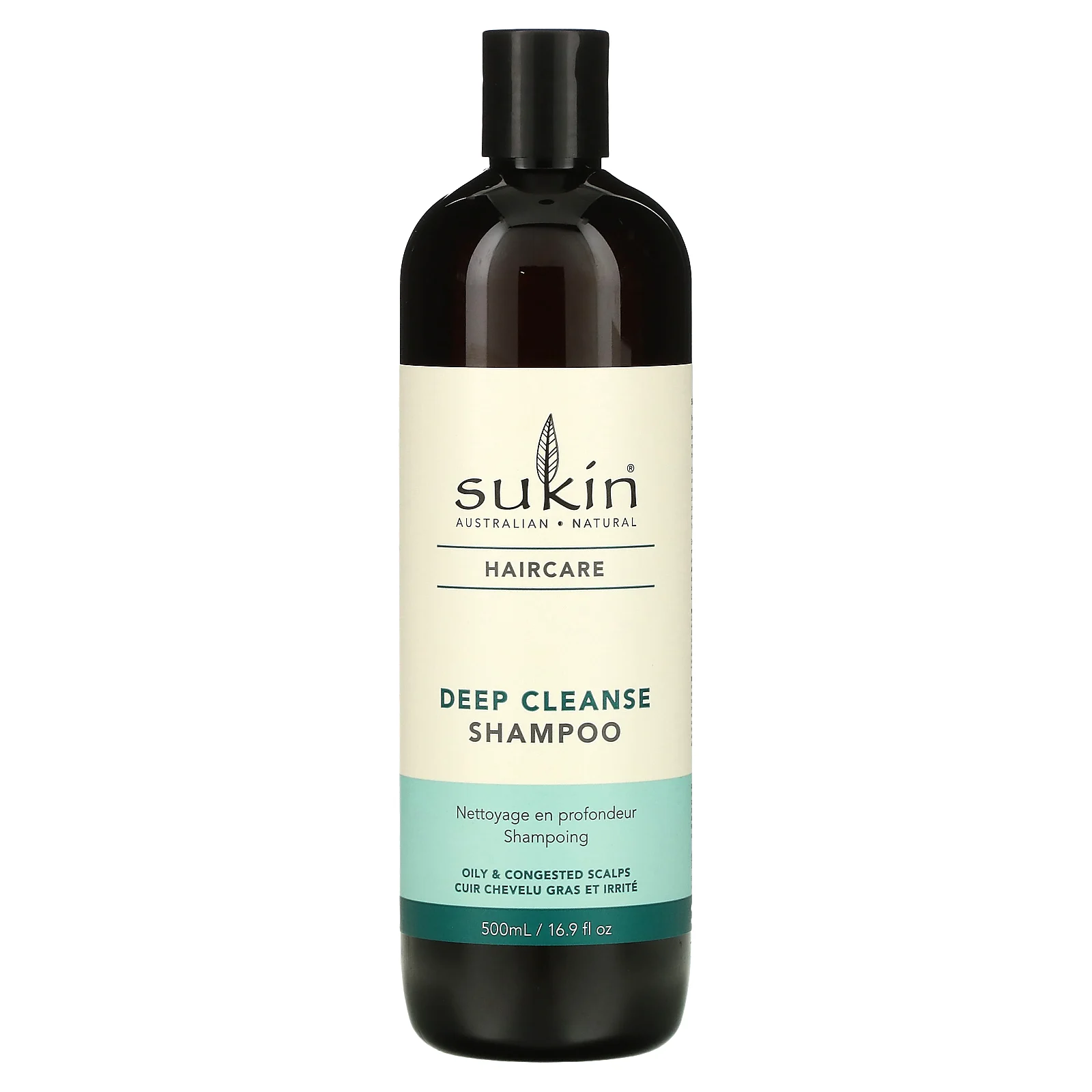 Sukin, Haircare, шампунь для глубокого очищения, для жирной и скопившейся кожи головы, 500 мл (16,9 жидк. Унции)