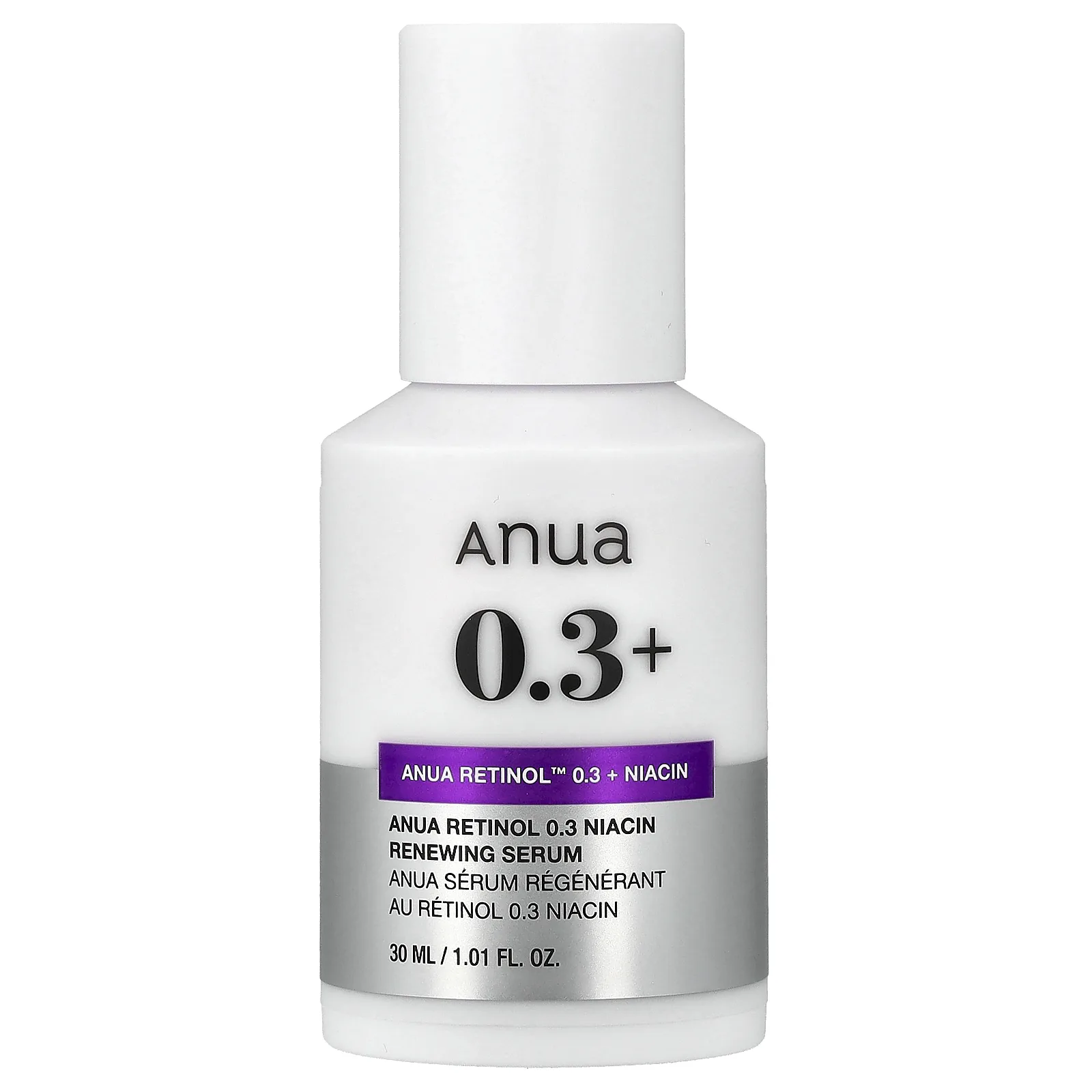 Anua, Retinol ™ 0,3% + обновляющая сыворотка с ниацином, 30 мл (1,01 жидк. Унции)