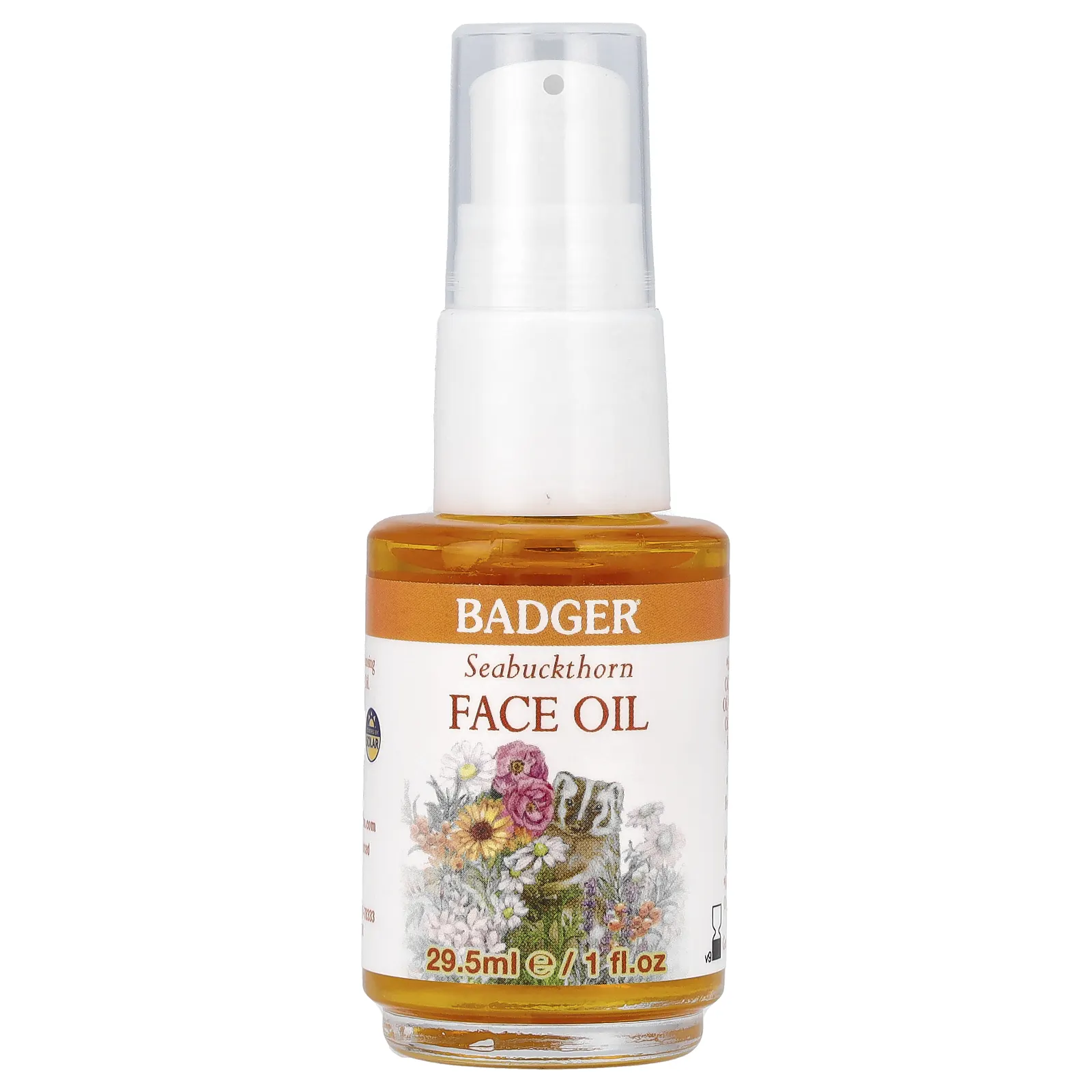 Badger Company, Face Care, Масло для лица из облепихи, 1 жидкая унция (29,5 мл)