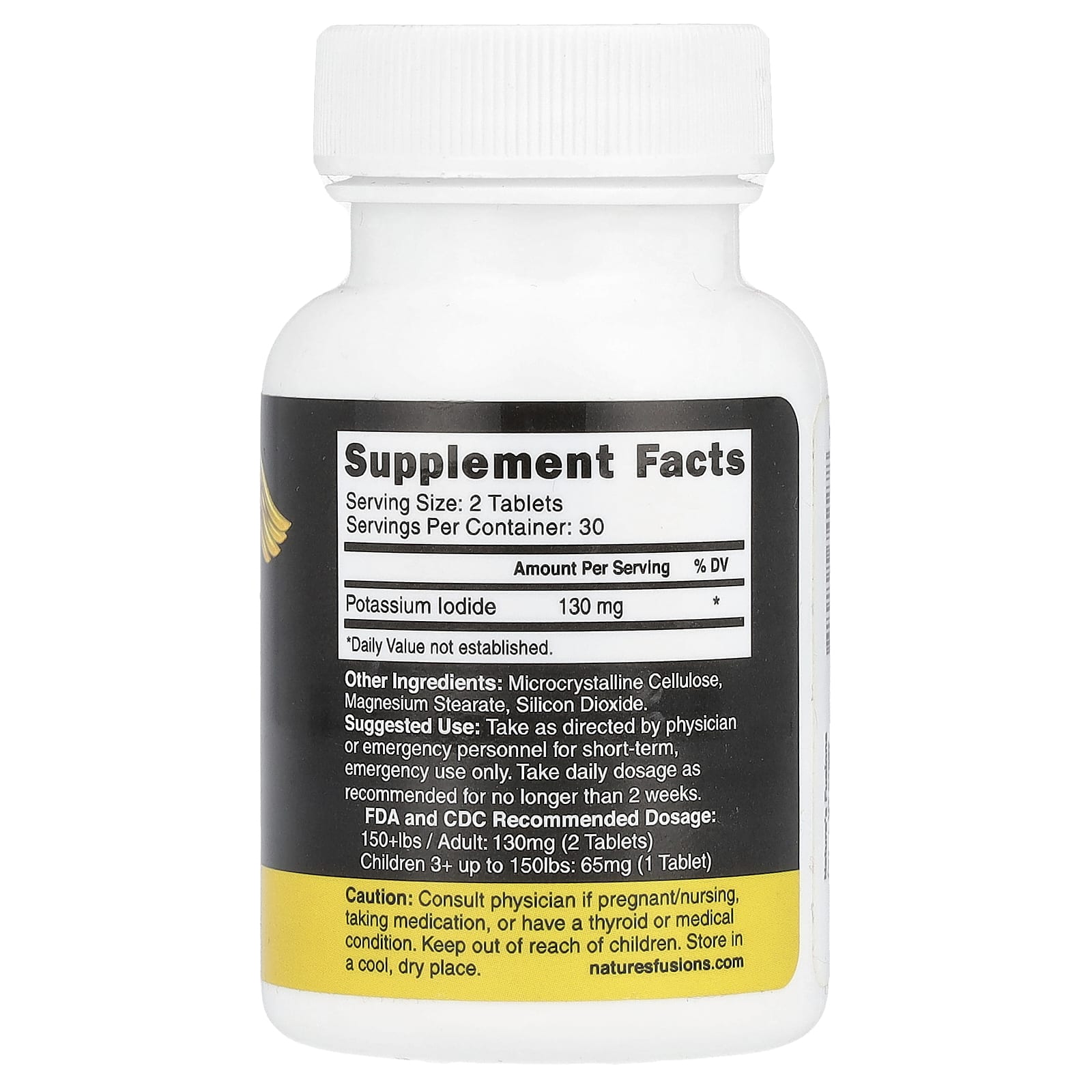 Nutri, Таблетки йодида калия, 60 таблеток (65 мг в каждой таблетке)