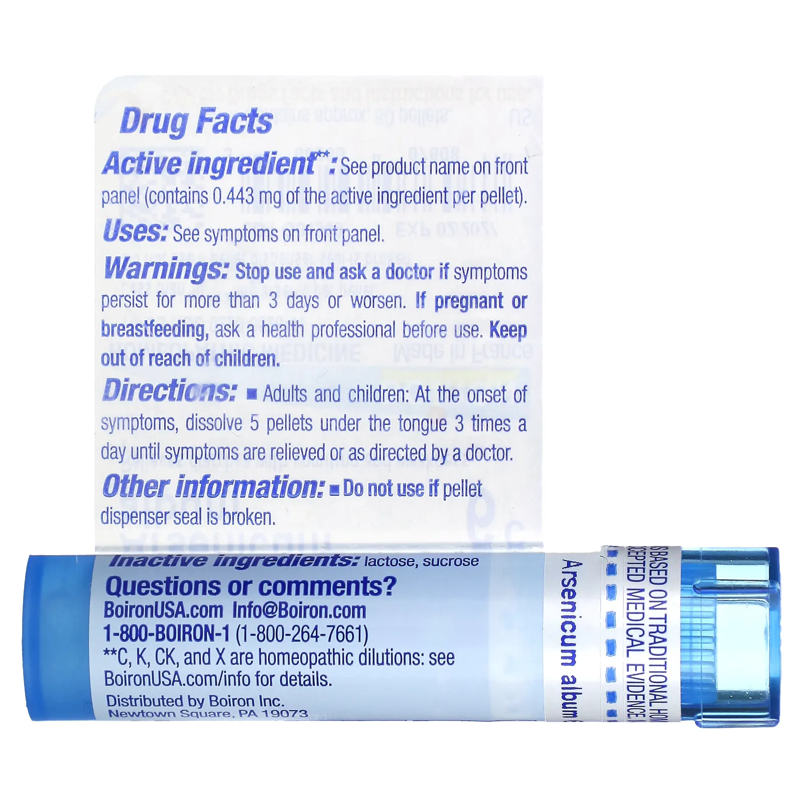 Boiron, Arsenicum Album, 6C, прибл. 80 гранул