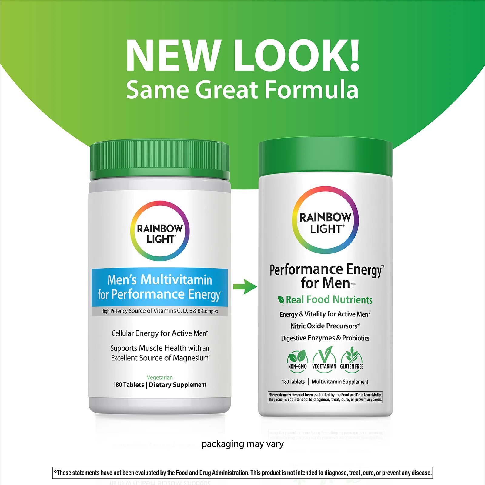 Rainbow Light, Performance Energy™, для мужчин, 180 таблеток