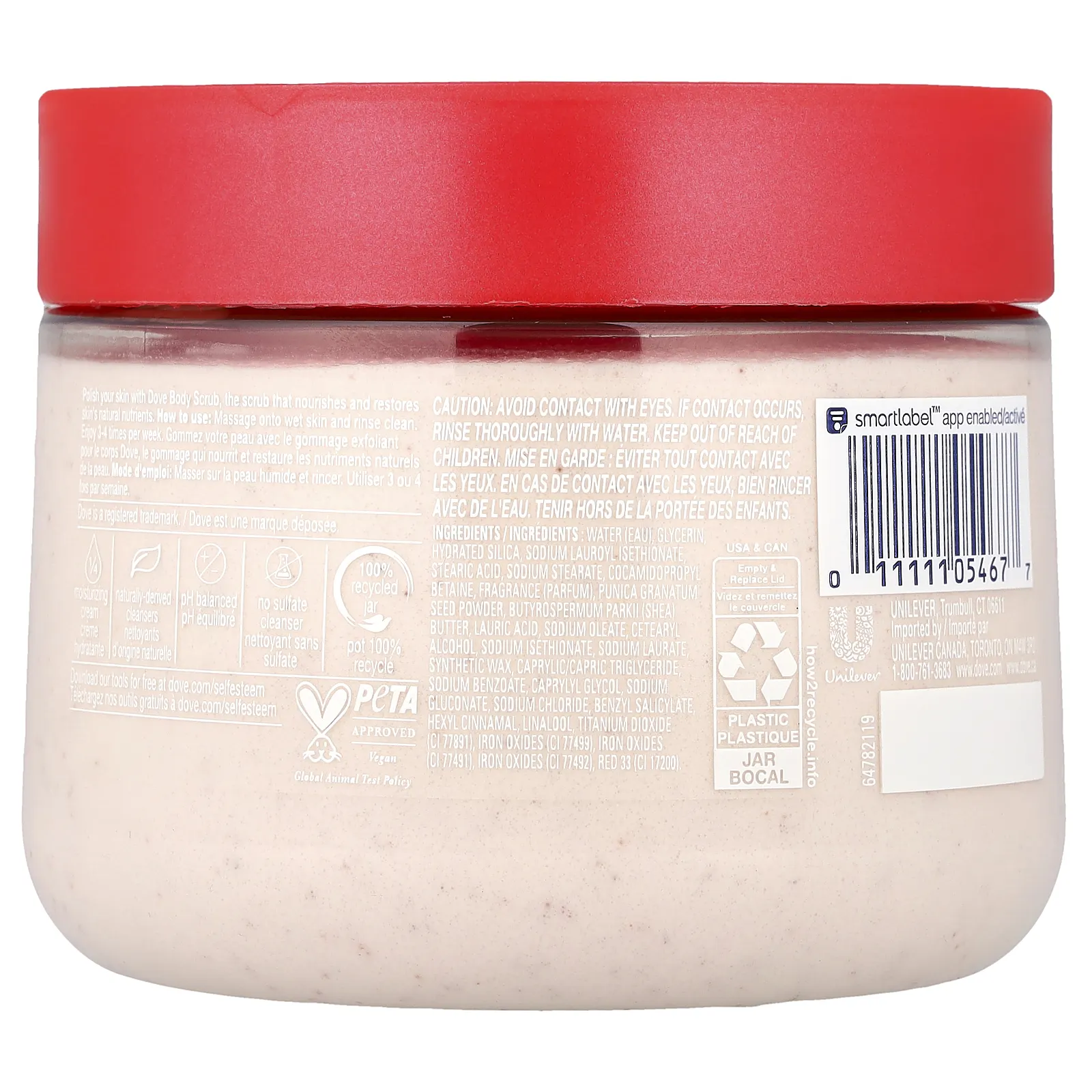 Dove, скраб для тела, семена граната и масло ши, 425 г (15 унций)