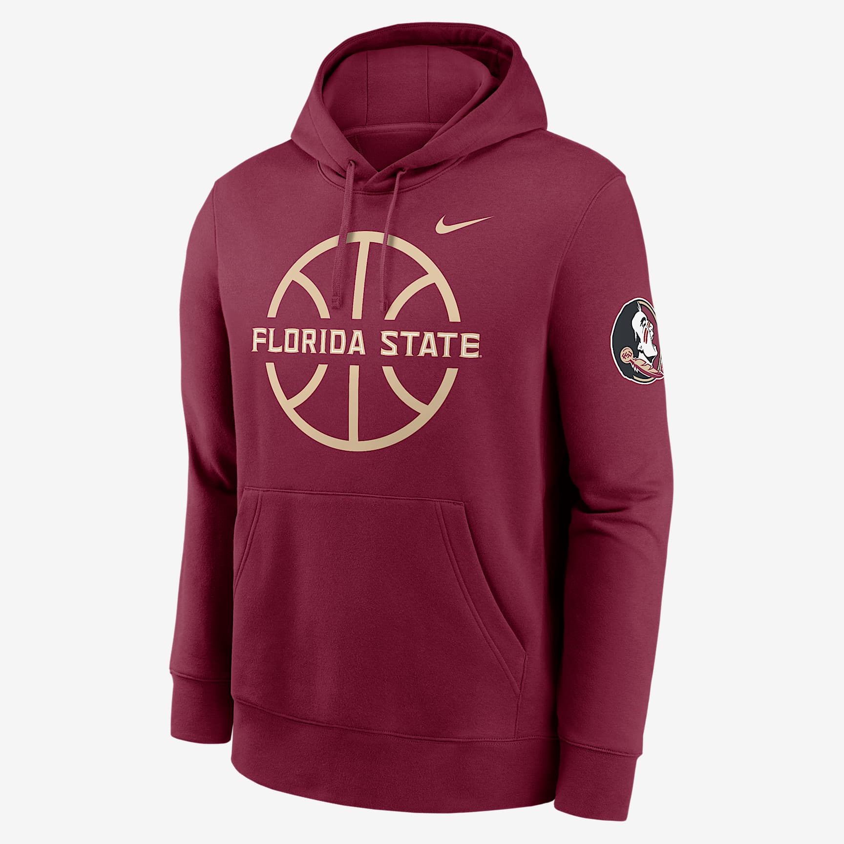 Florida State Seminoles Club Basketball Icon Men's Nike College Pullover Hoodie