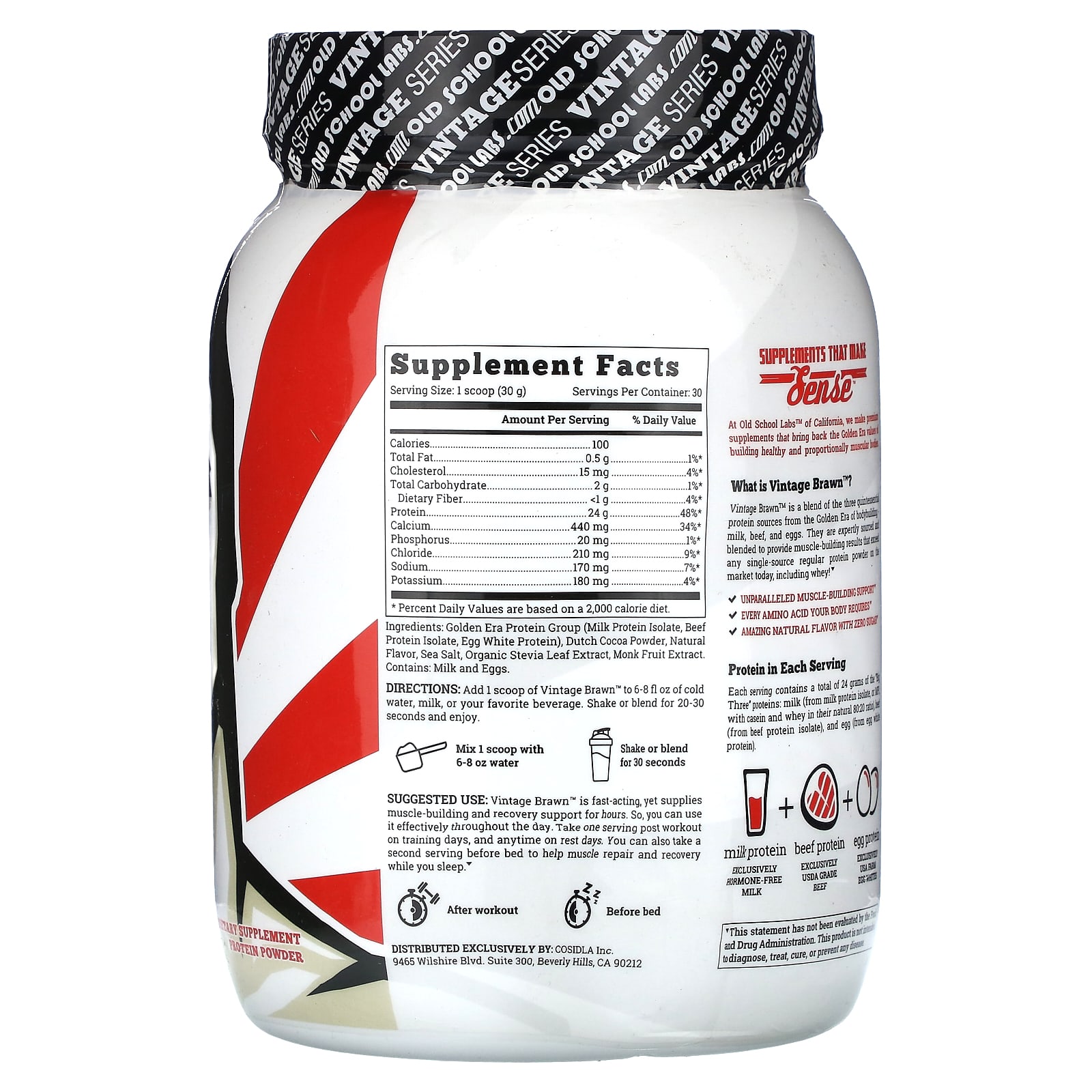 Old School Labs, Vintage Brawn, порошок Golden Era для наращивания мышечной массы, насыщенный шоколад, 910 г (2 фунта)