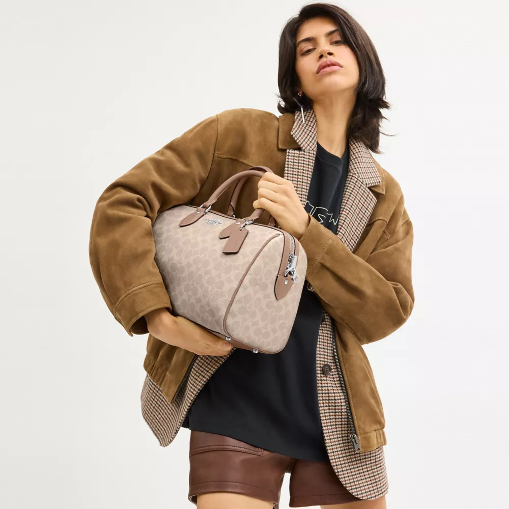 Сумка COACH Rowan Large Satchel Bag In Signature Canvas
