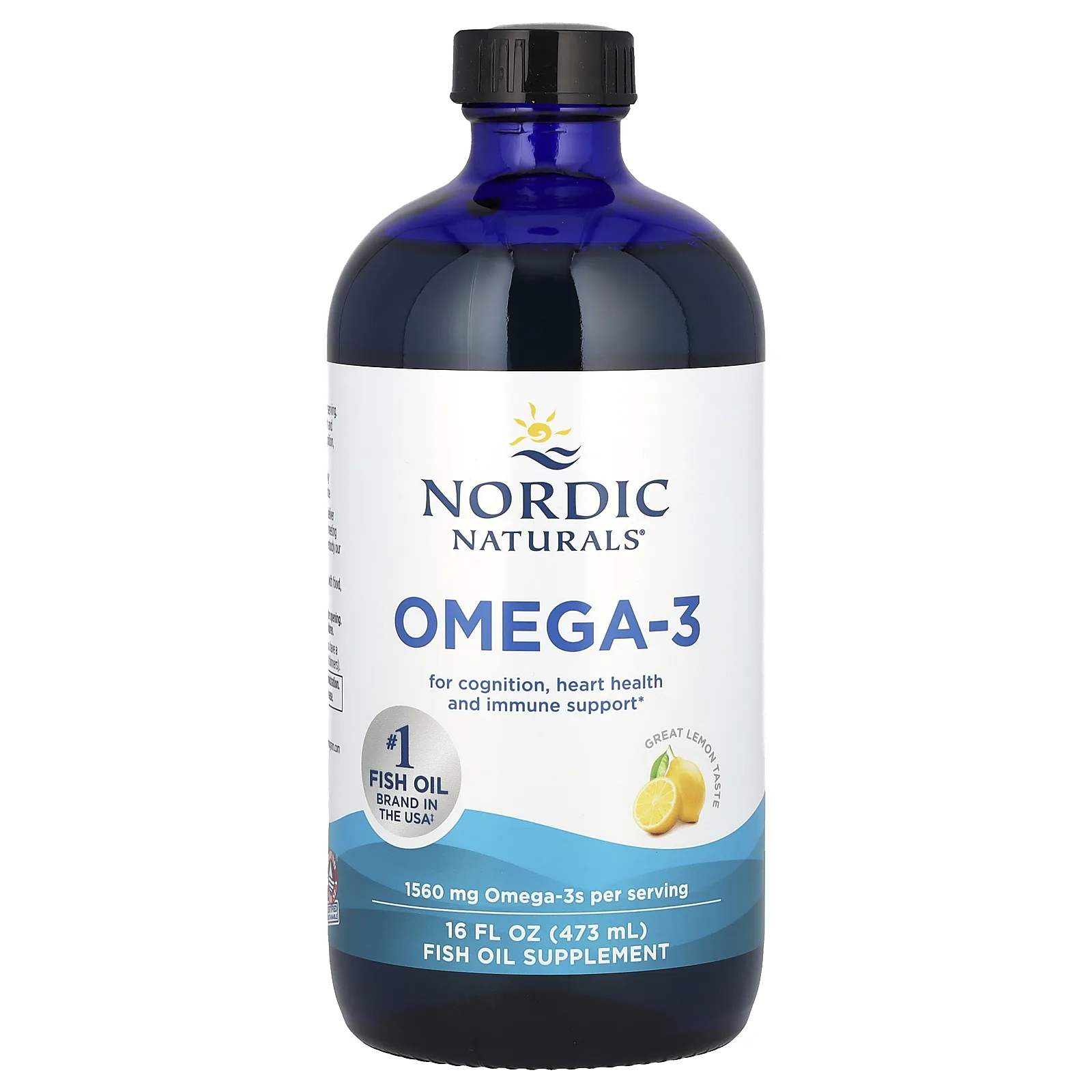 Nordic Naturals, Омега-3 со вкусом лимона, 1,560 мг, 473 мл (16 жидк. унций)