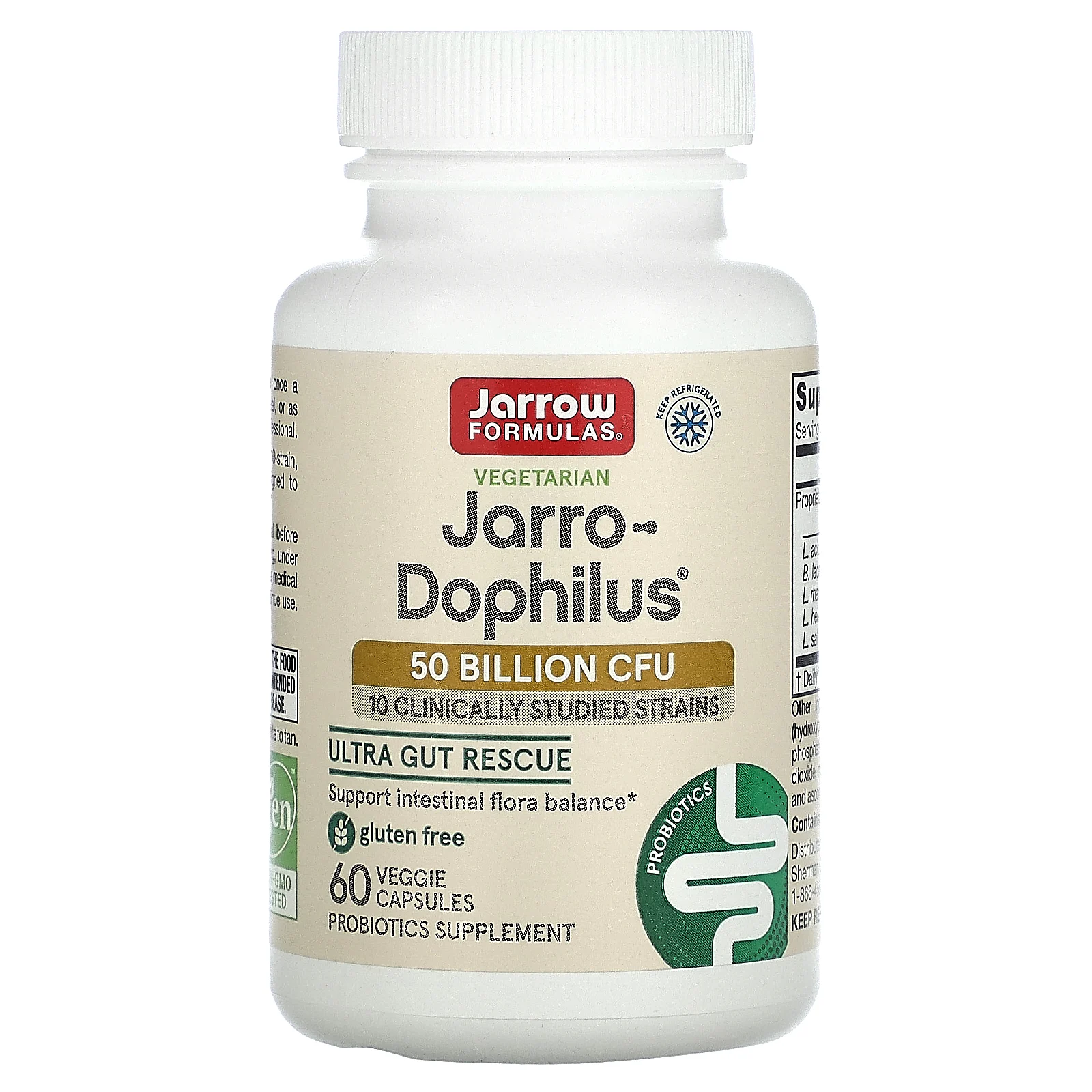 Jarrow Formulas, Jarro-Dophilus, 50 млрд КОЕ, 60 растительных капсул